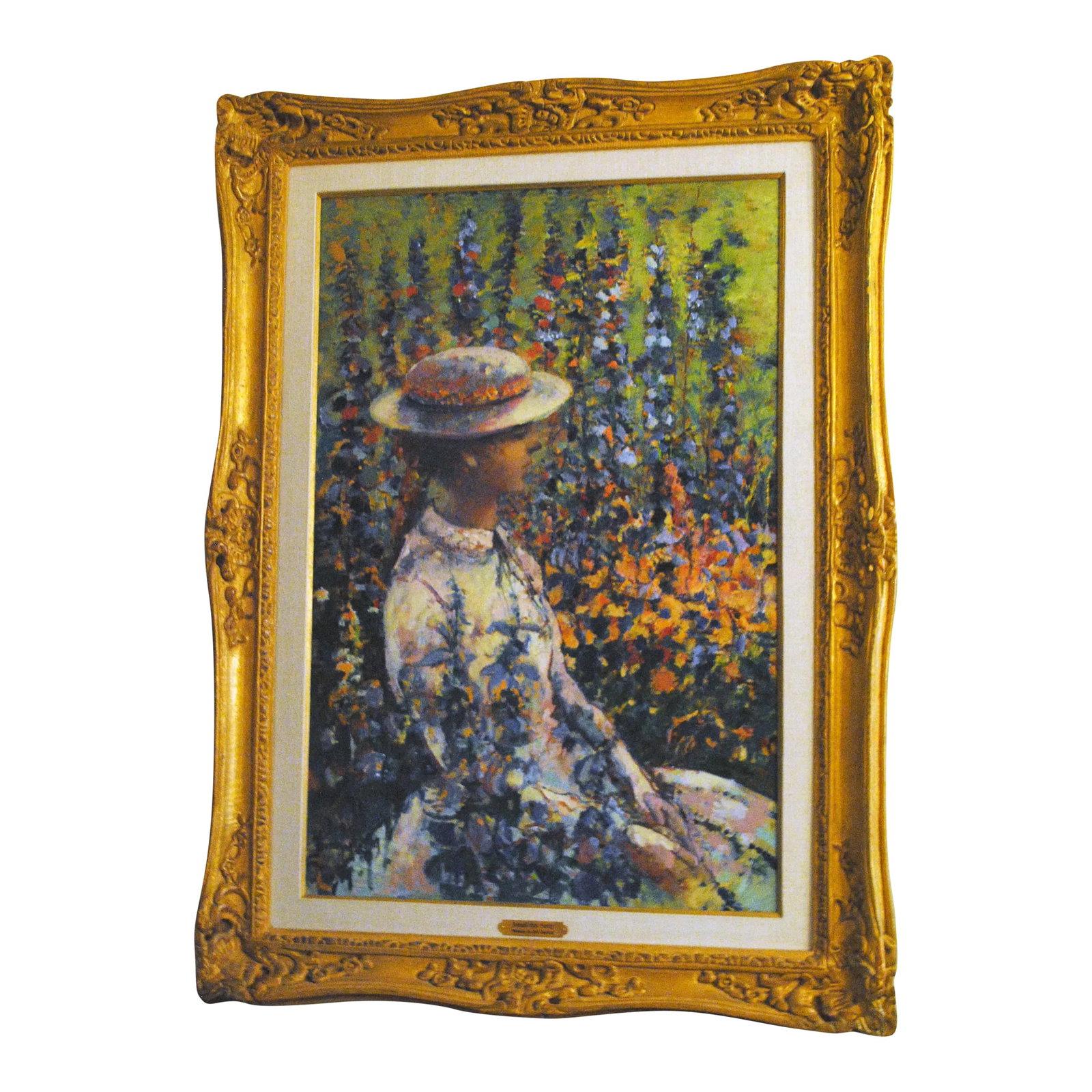 "Woman in the Garden" Oil Painting by Donald Roy Purdy: Donald Roy Purdy (1924-2016) an American Artist. He was born April 1924, five years before the 1929 Crash, in Norwalk, Connecticut. We mention the Crash of 29 because in his formative growing up years