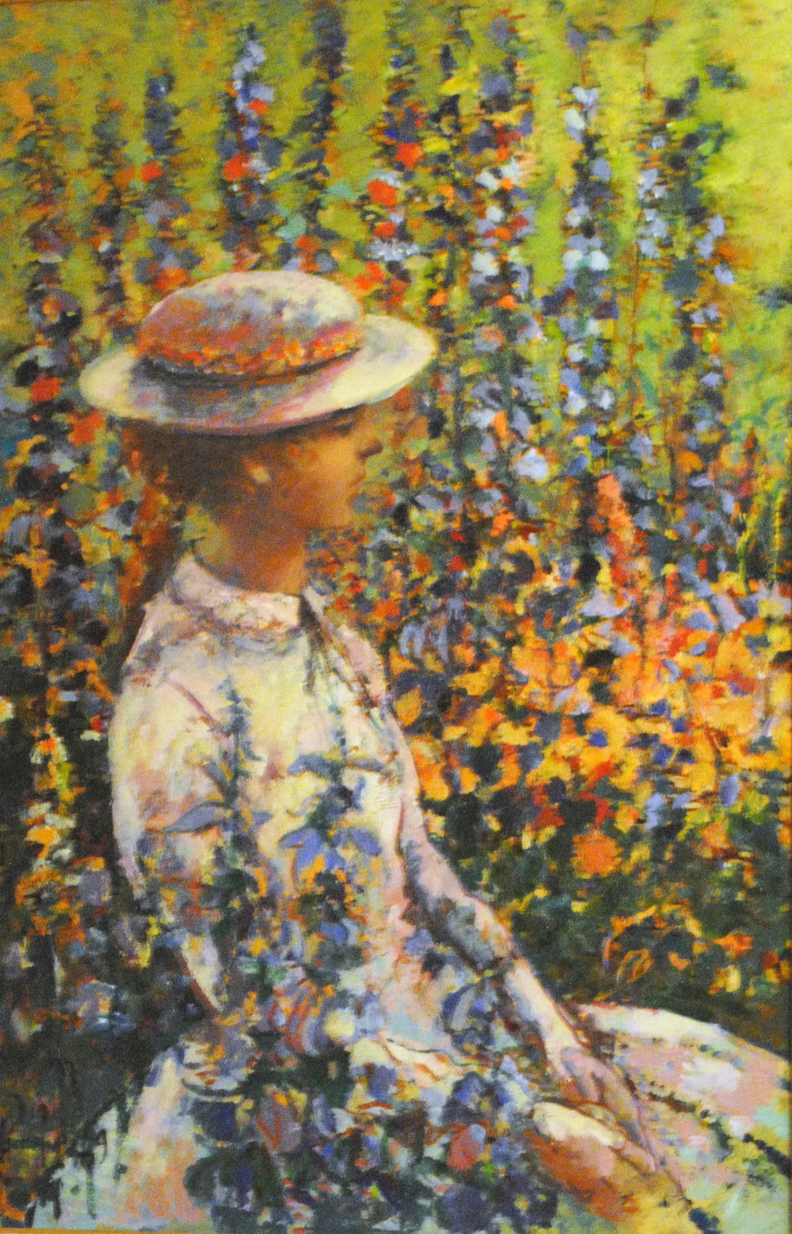 "Woman in the Garden" Oil Painting by Donald Roy Purdy - 2