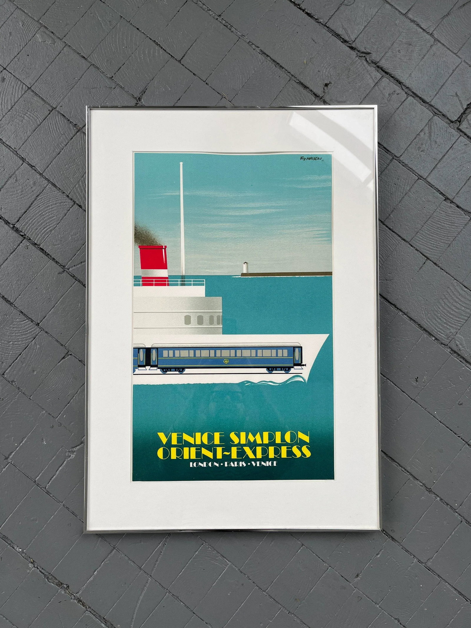 Vintage "Venice Simplon Orient Express" Lithograph Poster, Circa 1980s - 11