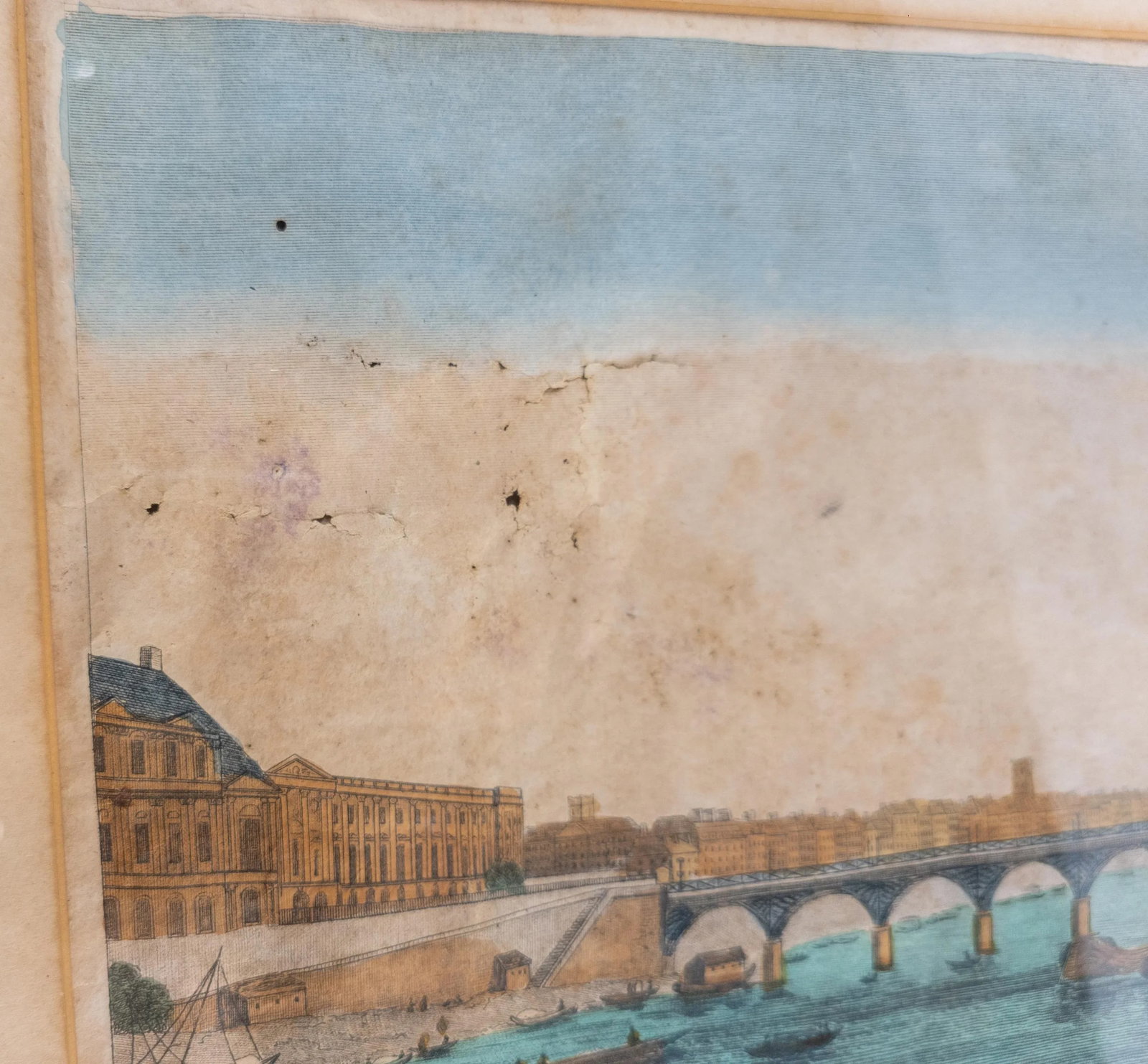 18th or 19th Century French Hand Colored Engraving Print of Paris - 11