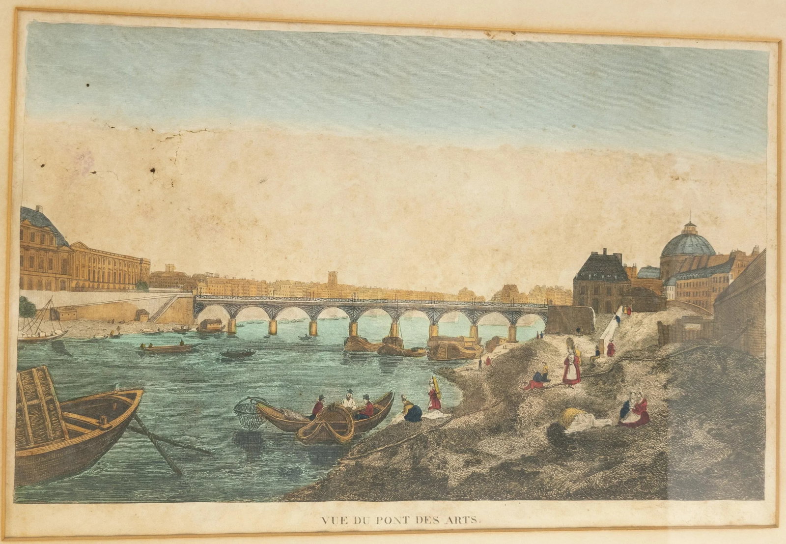 18th or 19th Century French Hand Colored Engraving Print of Paris - 2