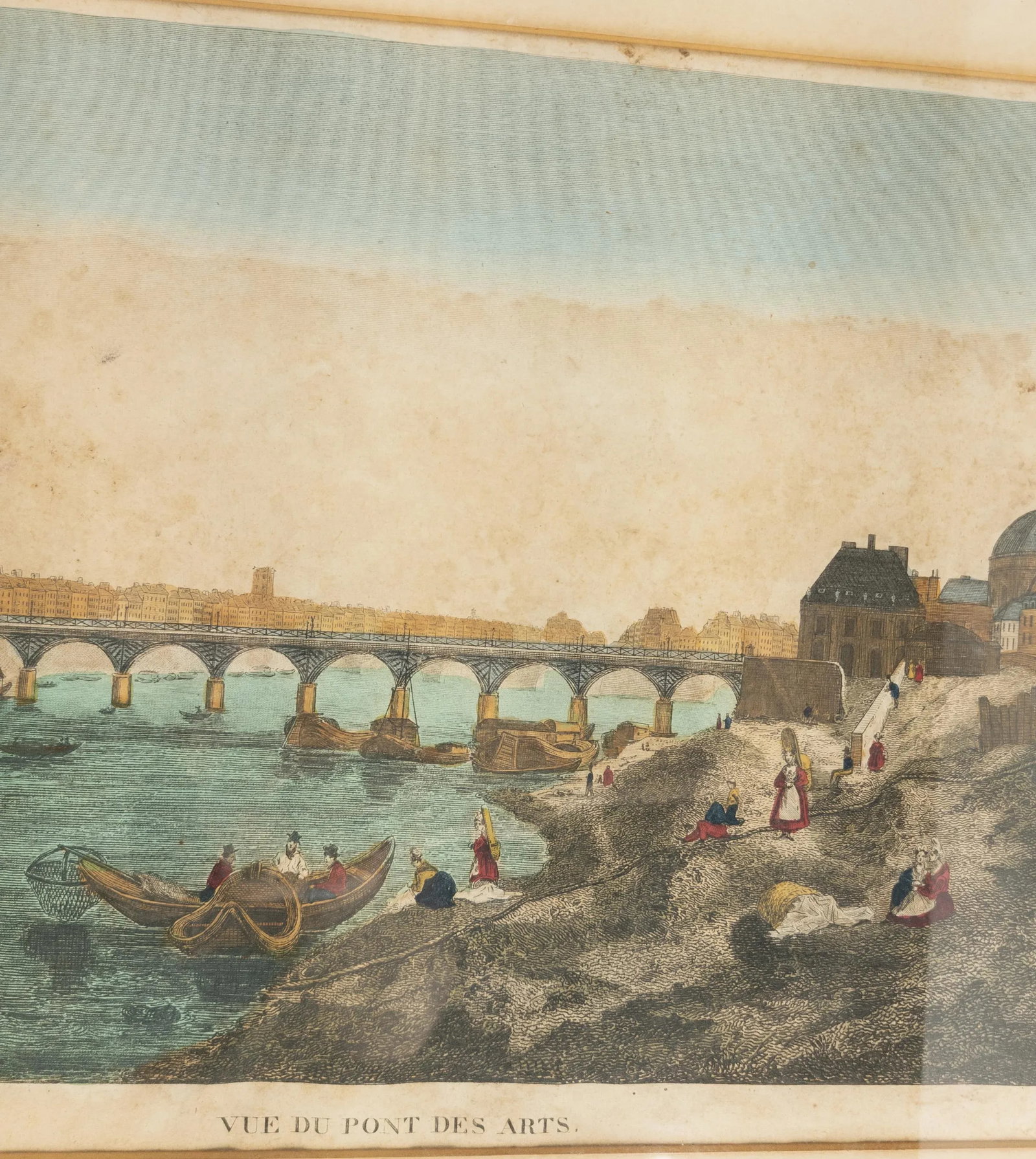 18th or 19th Century French Hand Colored Engraving Print of Paris - 4