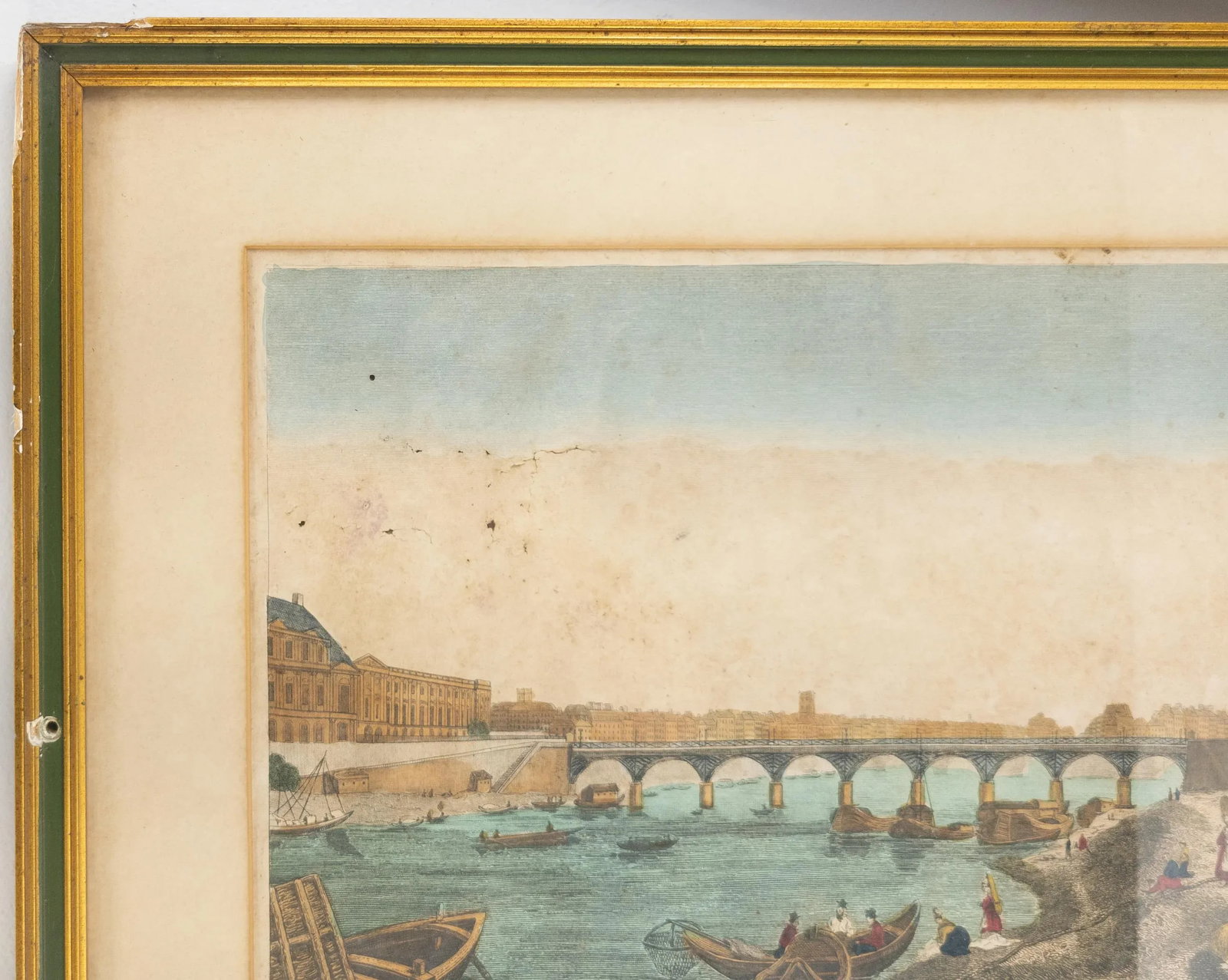 18th or 19th Century French Hand Colored Engraving Print of Paris - 7