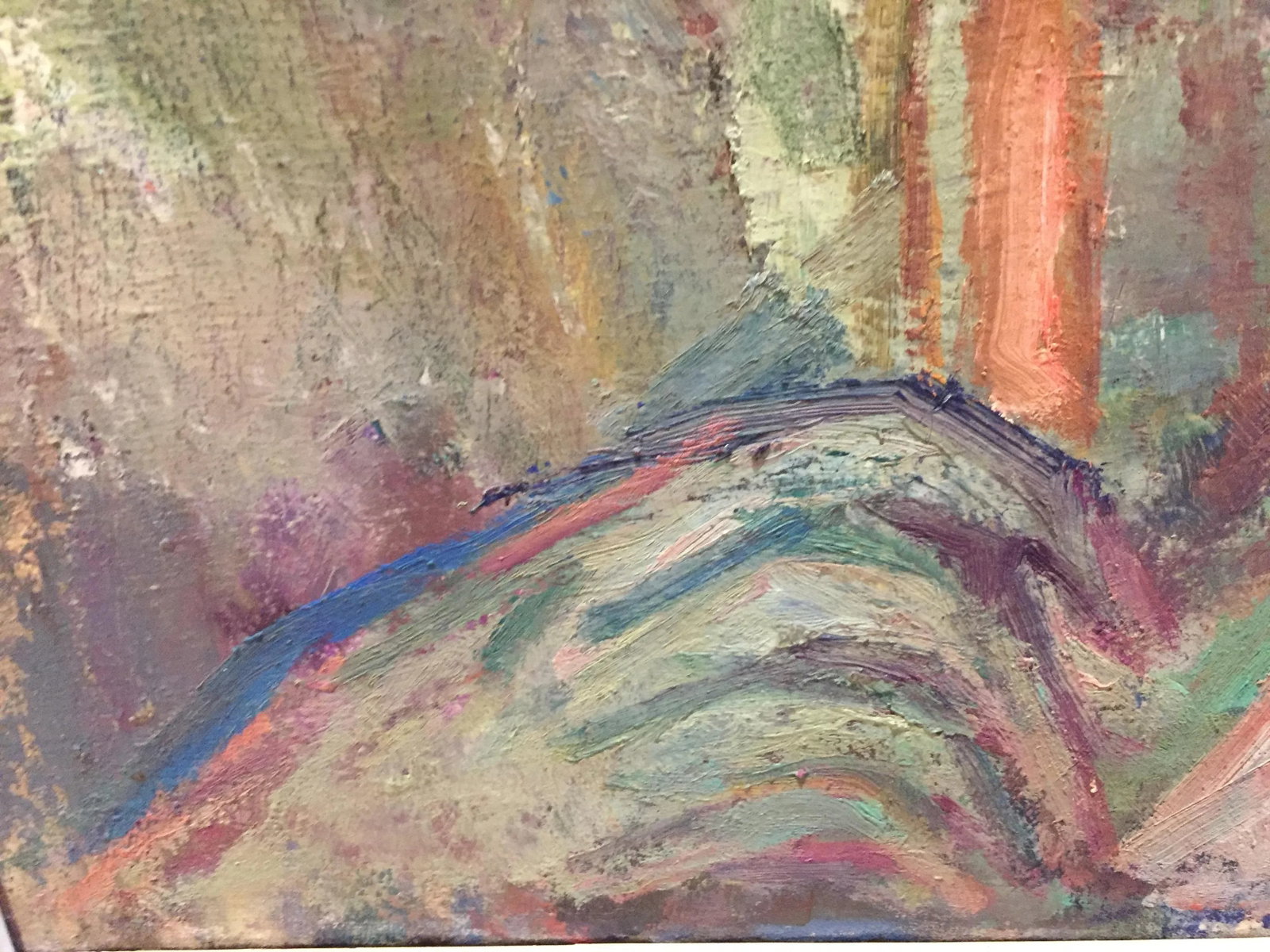 1950's Mid-Century Modern "Reviere Maternite" Painting by David Garfinkiel - 7
