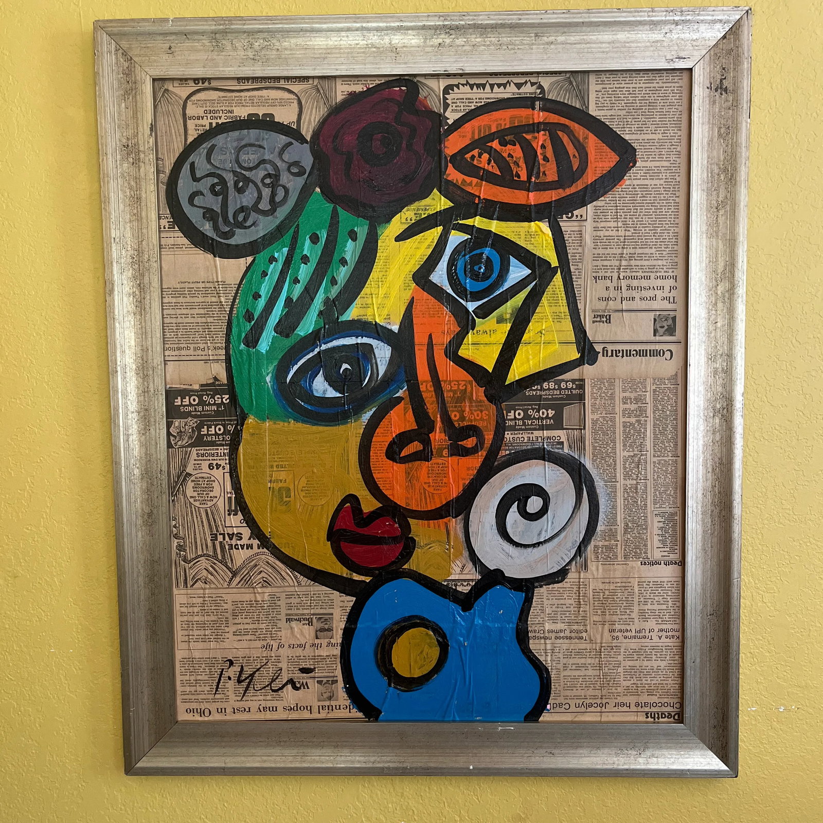 Late 20th Centur Abstract Portrait Painting by Peter Robert Keil, - 13