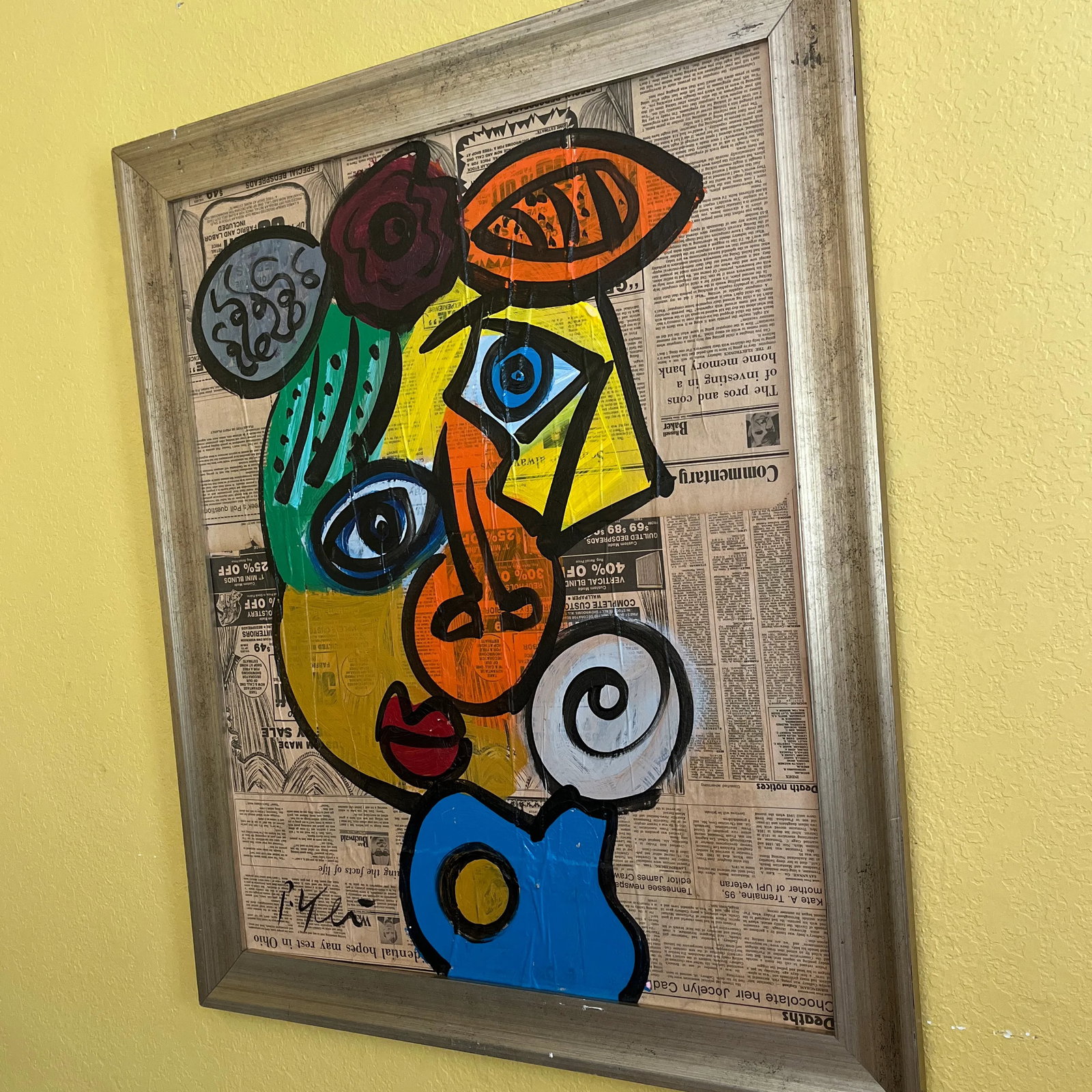 Late 20th Centur Abstract Portrait Painting by Peter Robert Keil, - 2