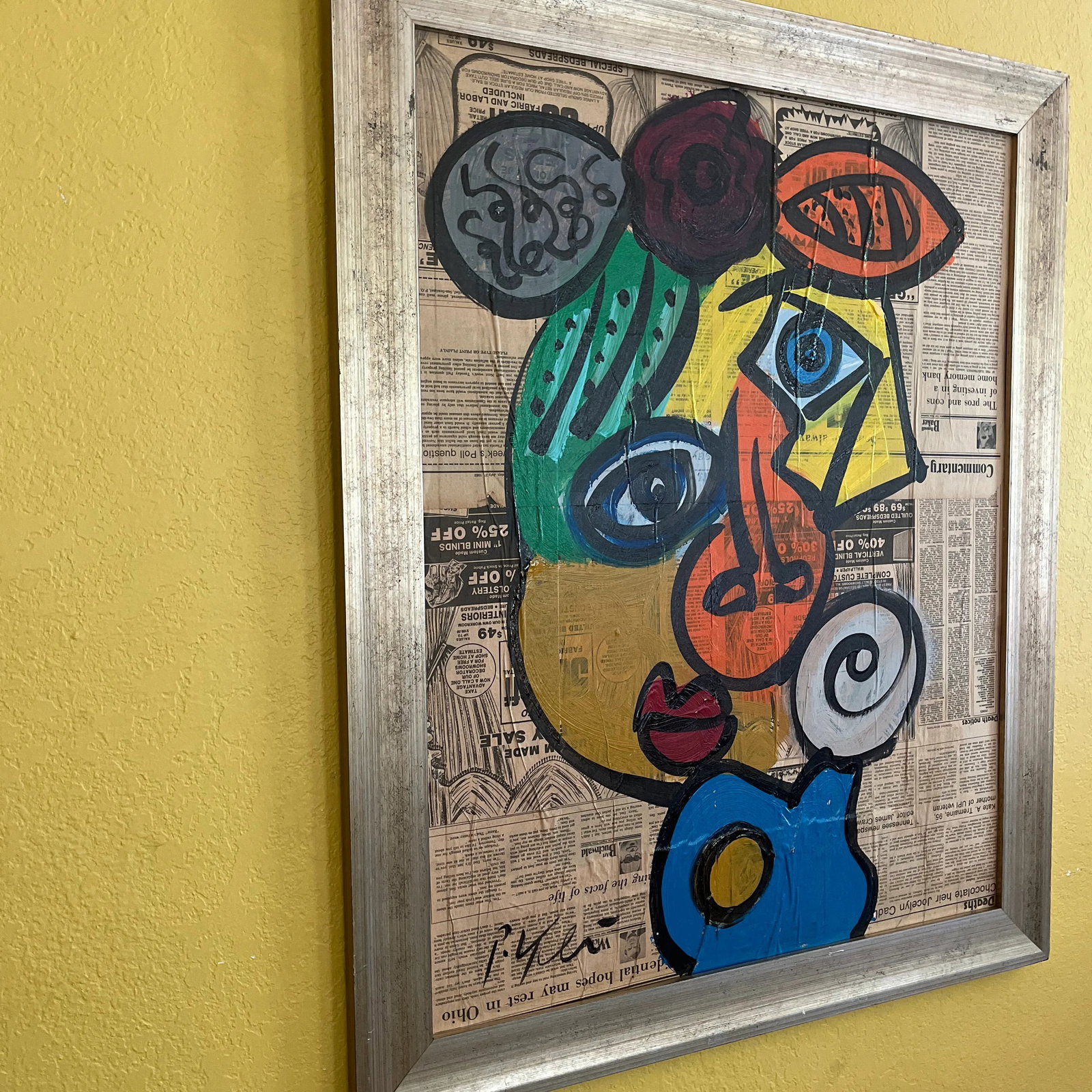 Late 20th Centur Abstract Portrait Painting by Peter Robert Keil, - 3