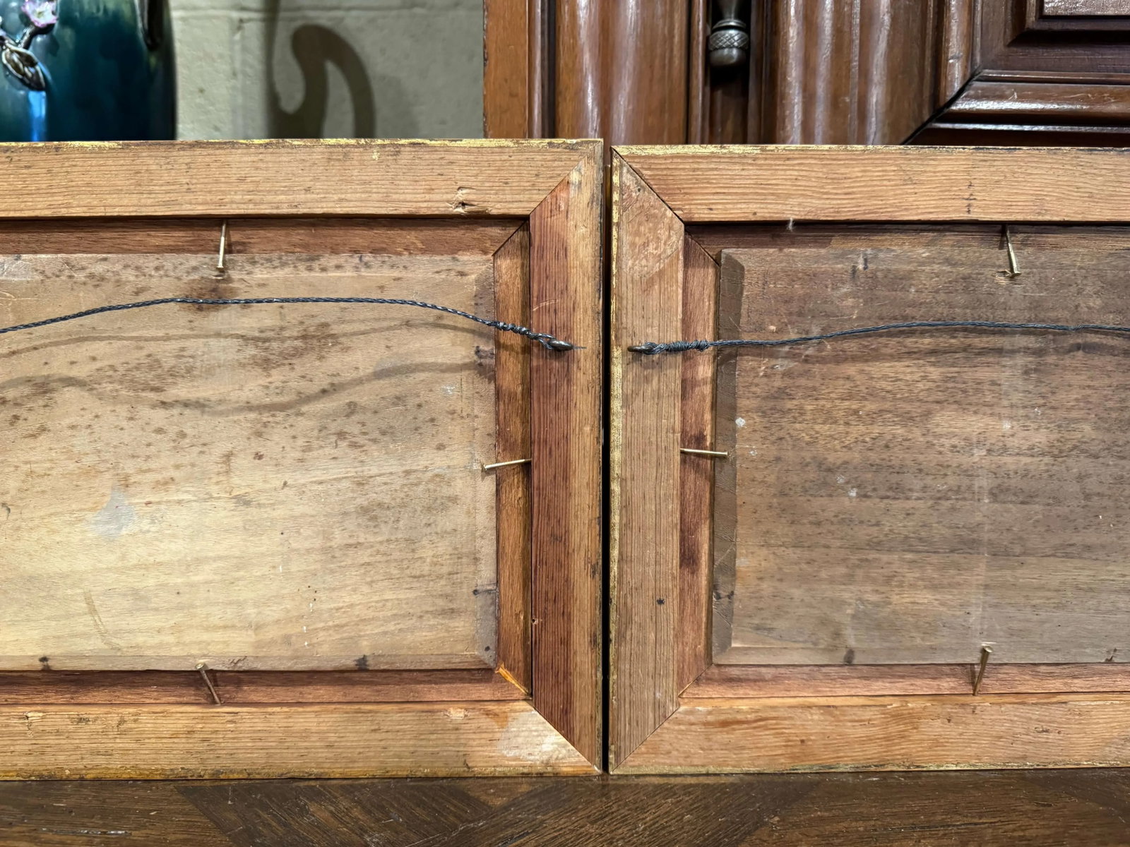 Pair Mid-Century French Paintings on Board in Gilt Frames Signed F. Blanco - 11