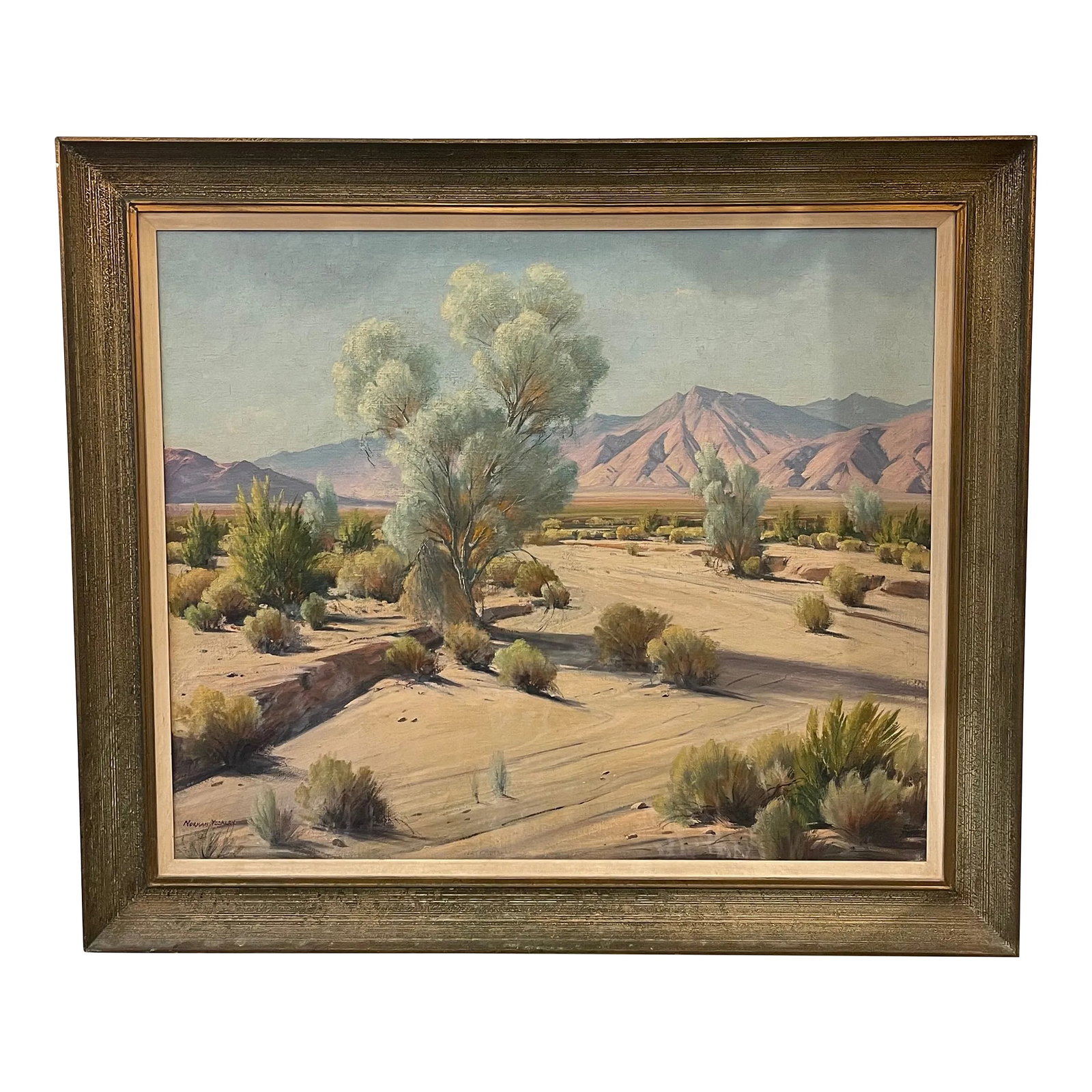 Norman Yeckley Signed Original Oil Painting "El Esperito Del Sol": Immerse your space in the captivating allure of the American Southwest with this signed original oil painting by Norman Yeckley, titled "El Esperito Del Sol." Yeckley's masterful brushstrokes bring