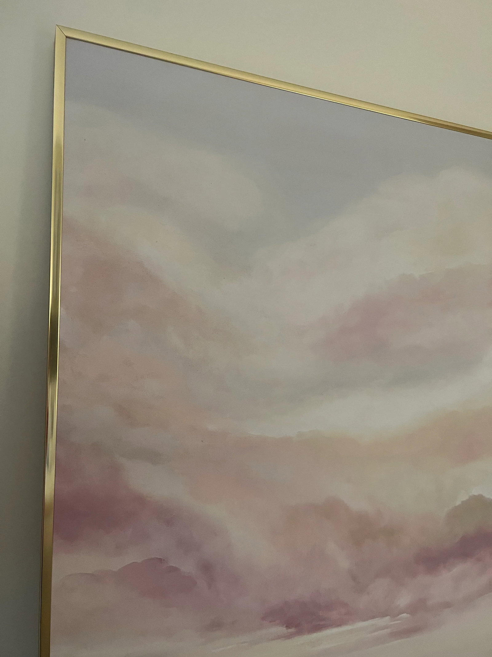 Vintage Abstract Pastel Oil Painting on Canvas Painting Signed Lilli - 2