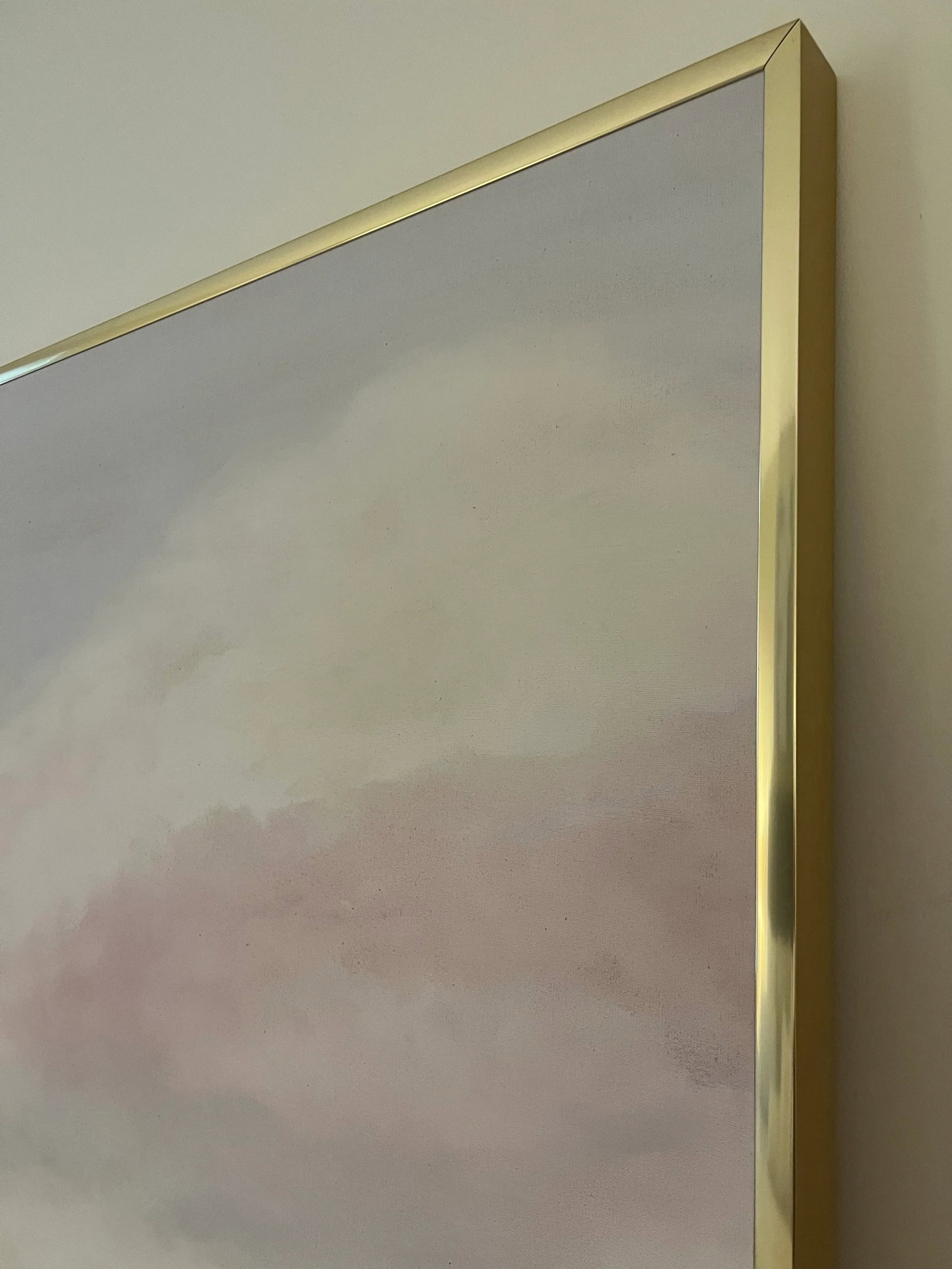 Vintage Abstract Pastel Oil Painting on Canvas Painting Signed Lilli - 5