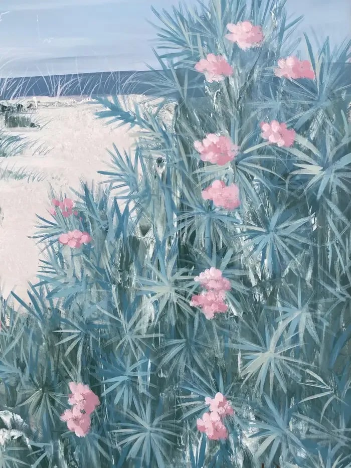 Large Lee Reynolds Original Signed Coastal Beach Painting Midcentury Modern Art - 3