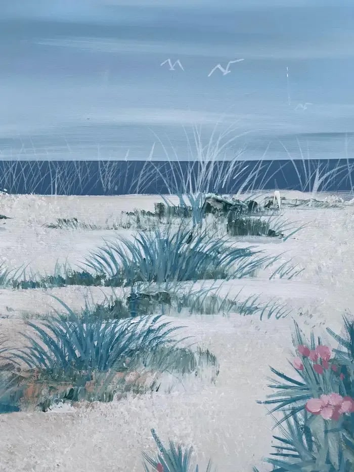 Large Lee Reynolds Original Signed Coastal Beach Painting Midcentury Modern Art - 4