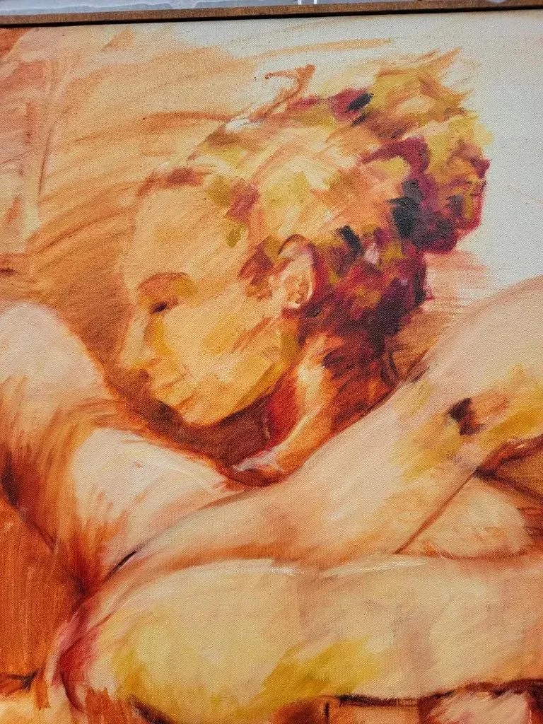Vintage Figural Oil Painting of Ballet Dancers - 3