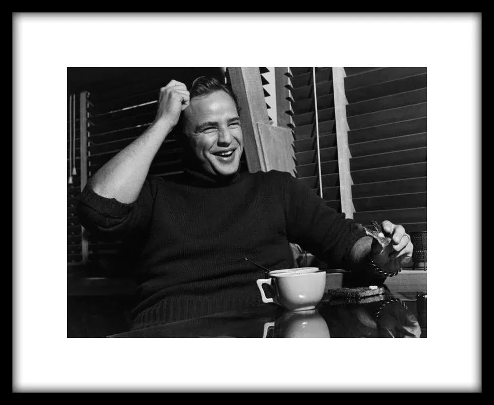 Marlon Brando at His Beverly Glen Home in Los Angeles 1953 (Photo by Sid Avery) - 2