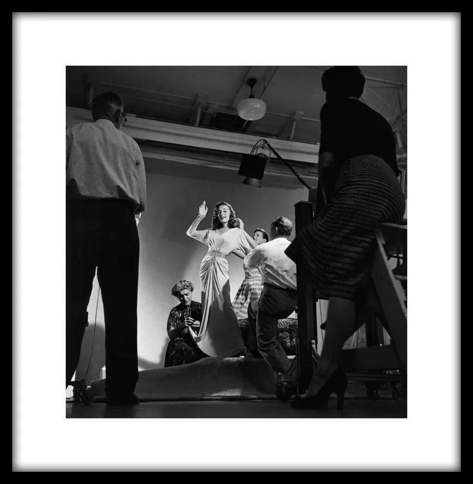 Elaine Stewart Being Photographed by Ray Jones 1953. Photo by Sid Avery - 2