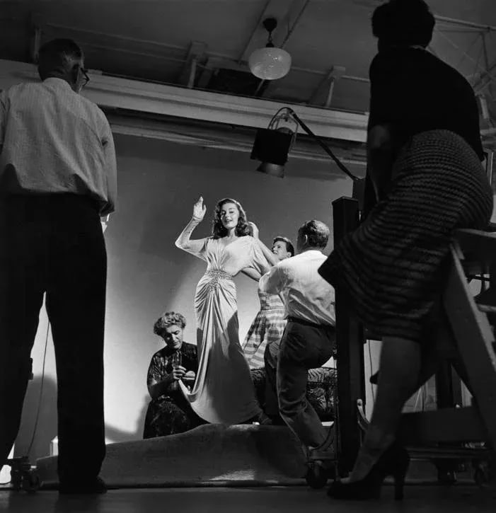 Elaine Stewart Being Photographed by Ray Jones 1953. Photo by Sid Avery - 5