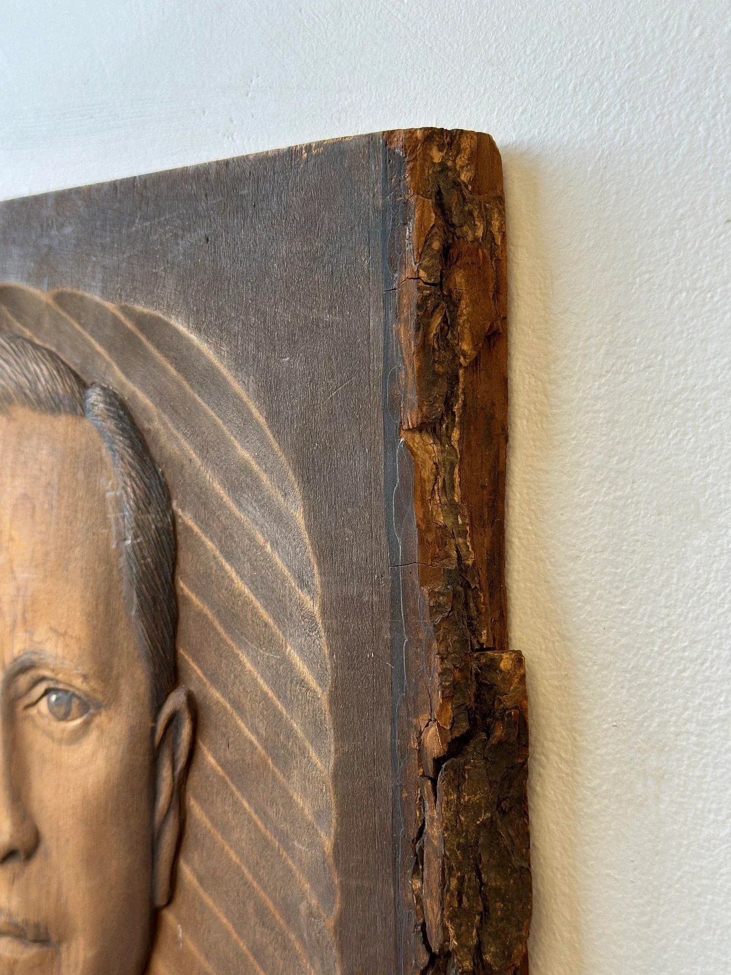 Vintage Finnish Carved Bas-Relief Portrait, Circa 1930s-40s - 12