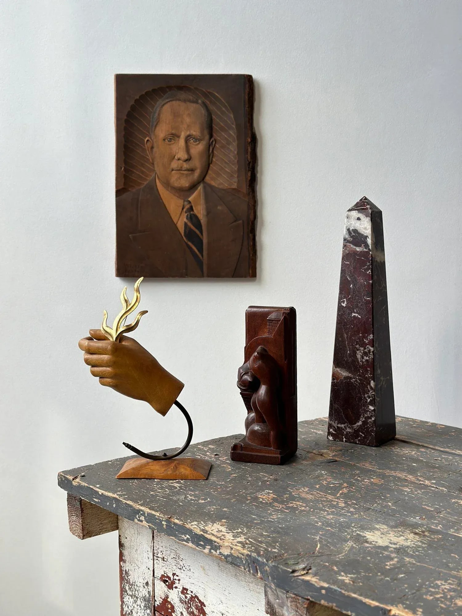 Vintage Finnish Carved Bas-Relief Portrait, Circa 1930s-40s - 2