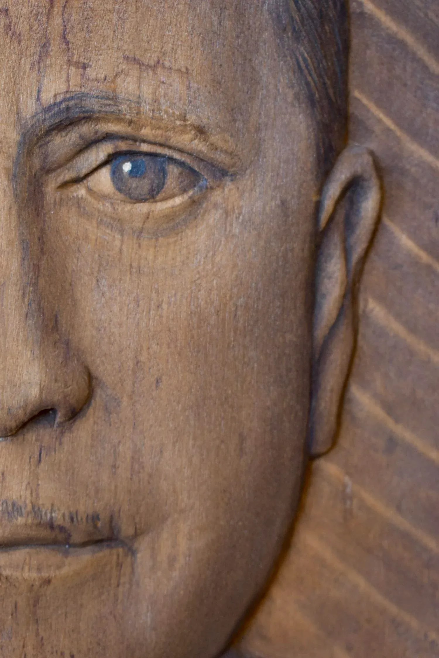 Vintage Finnish Carved Bas-Relief Portrait, Circa 1930s-40s - 7