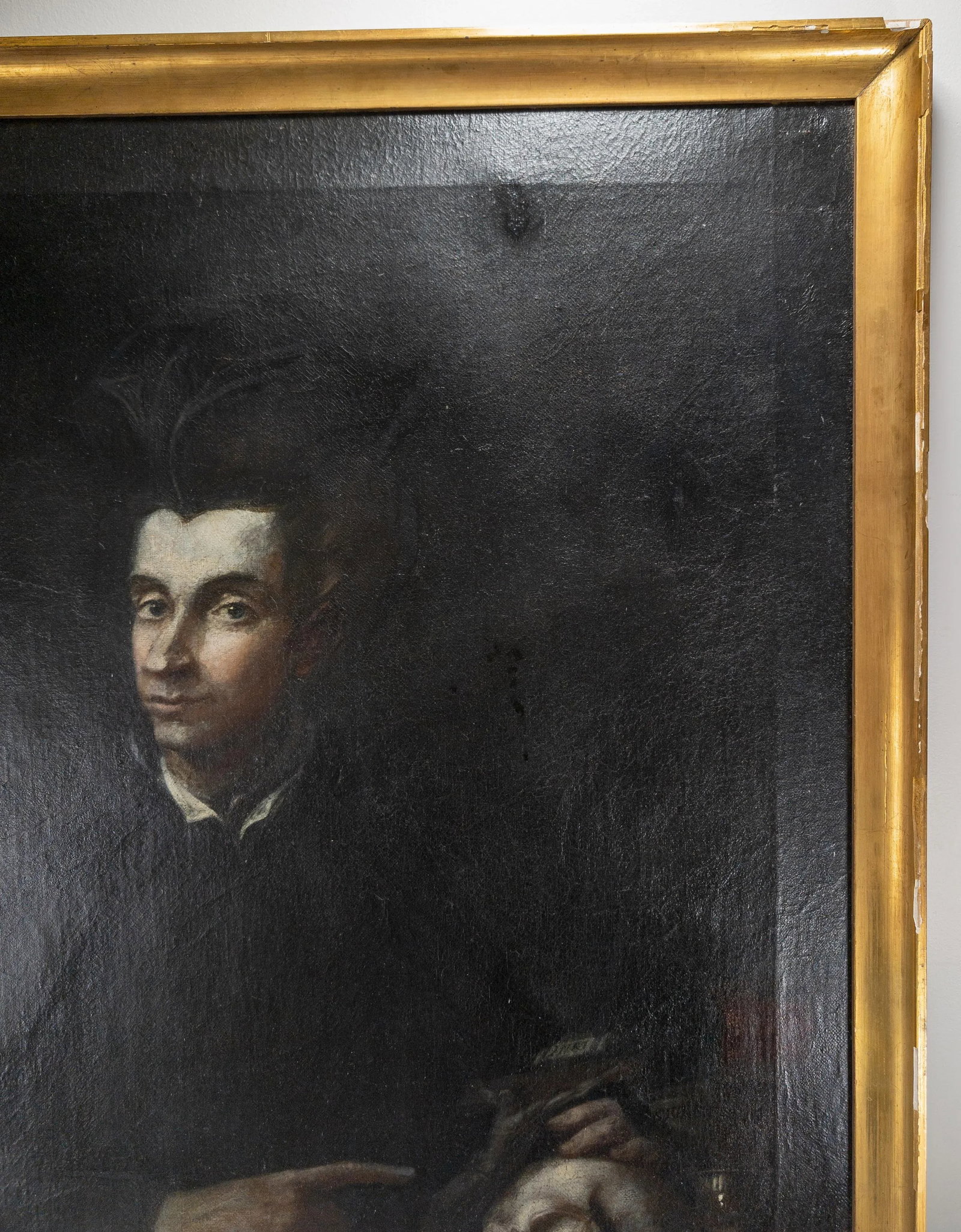 18th Century Italian Old Master Memento Mori Portrait Painting of a Padre - 3