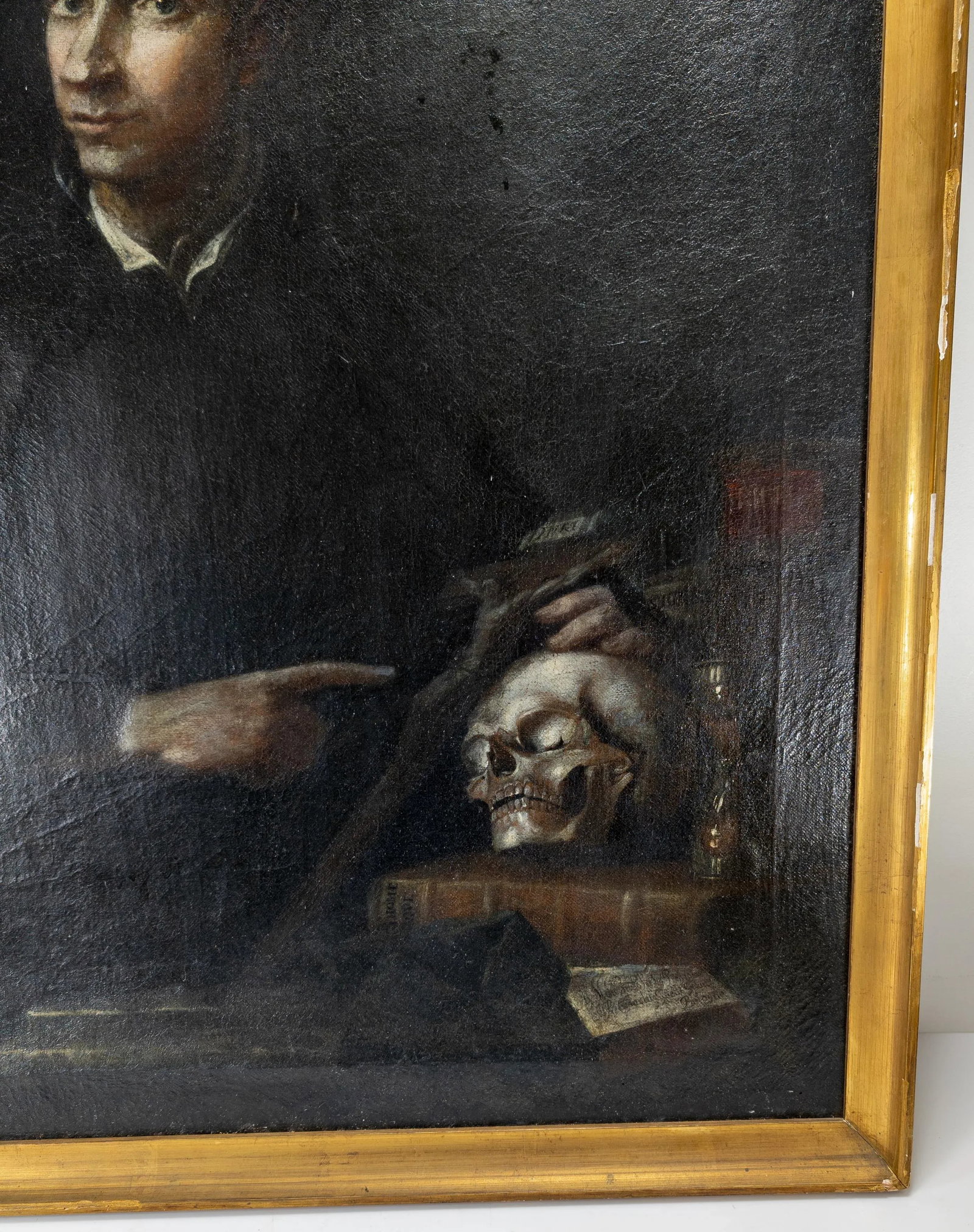 18th Century Italian Old Master Memento Mori Portrait Painting of a Padre - 4