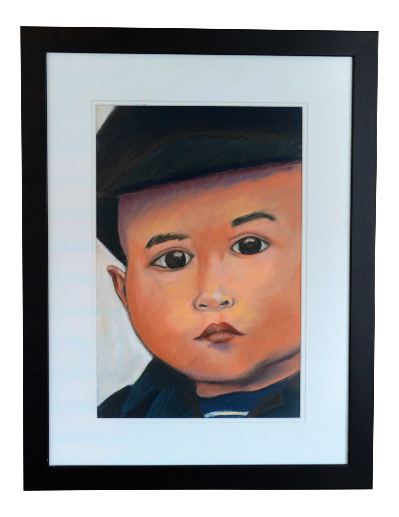 Charcoal Pastel Young Boy Portrait Drawing (1 of 6)