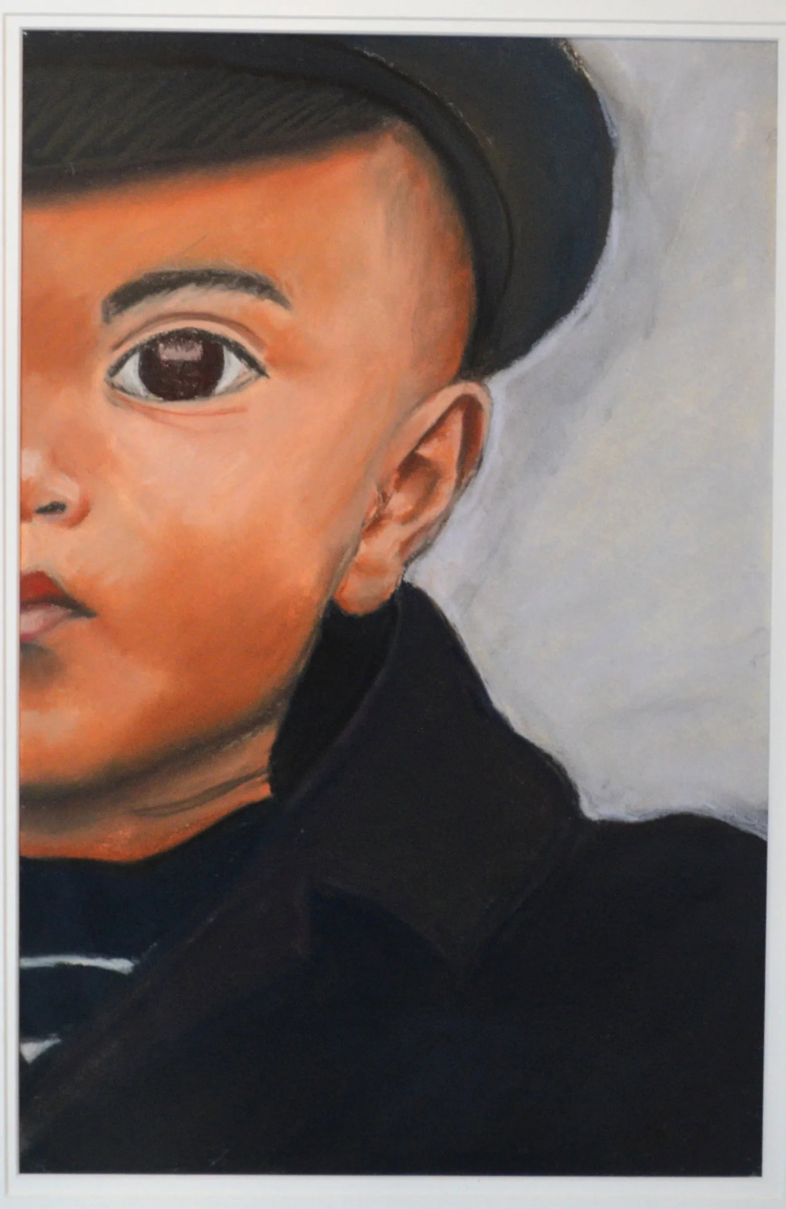 Charcoal Pastel Young Boy Portrait Drawing - 2