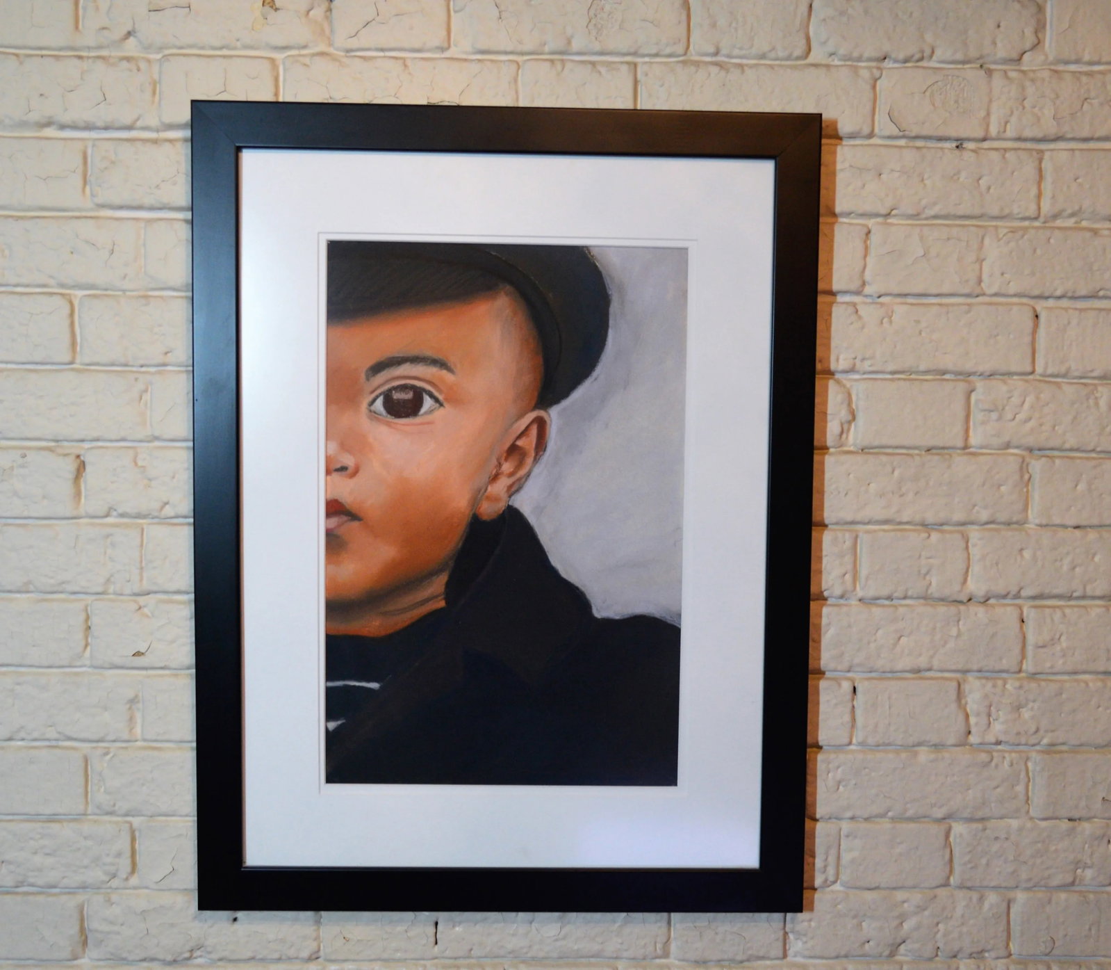 Charcoal Pastel Young Boy Portrait Drawing - 3