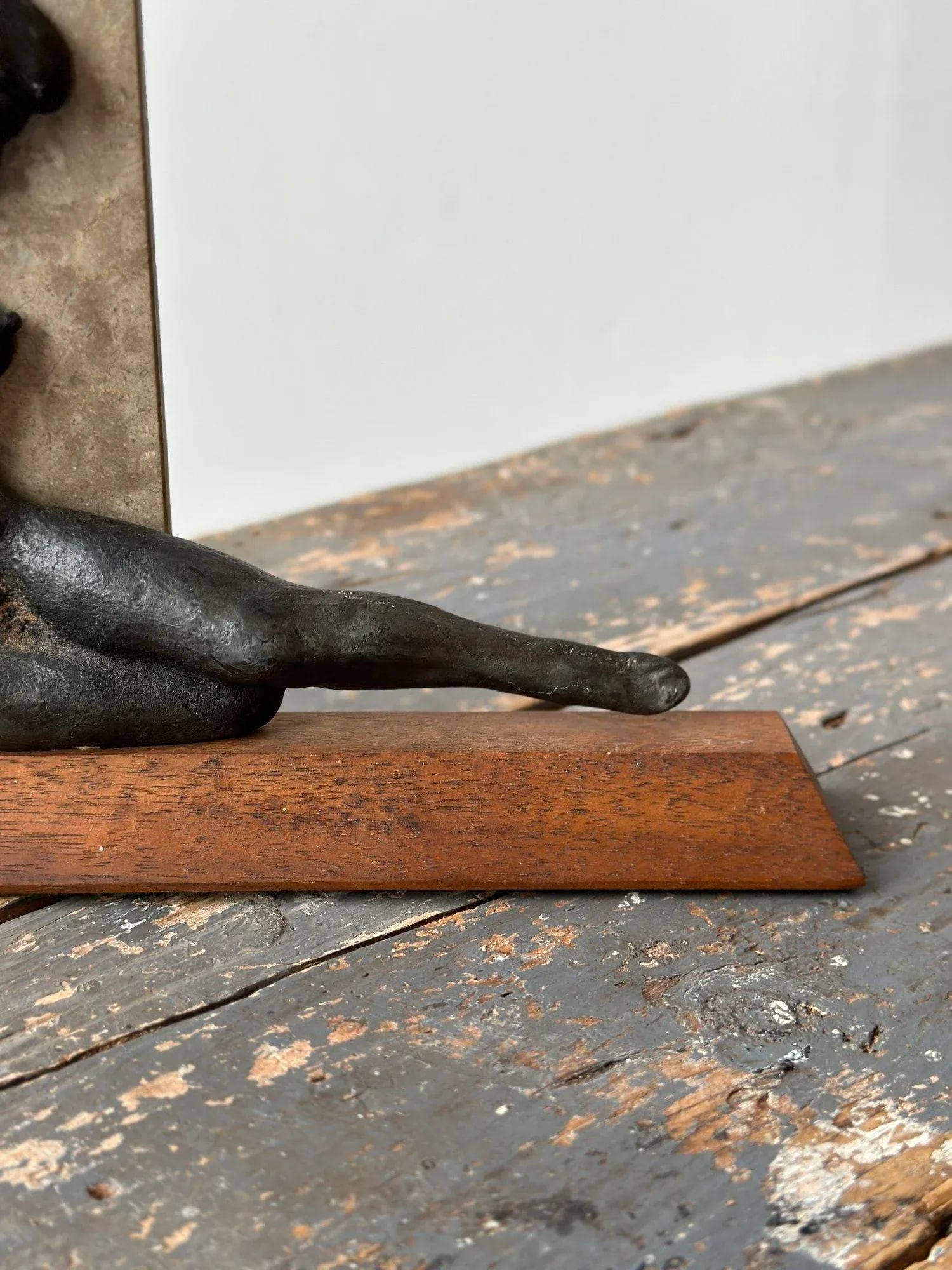 Vintage Reclining Cast Metal Nude Sculpture, Circa 1970 - 7