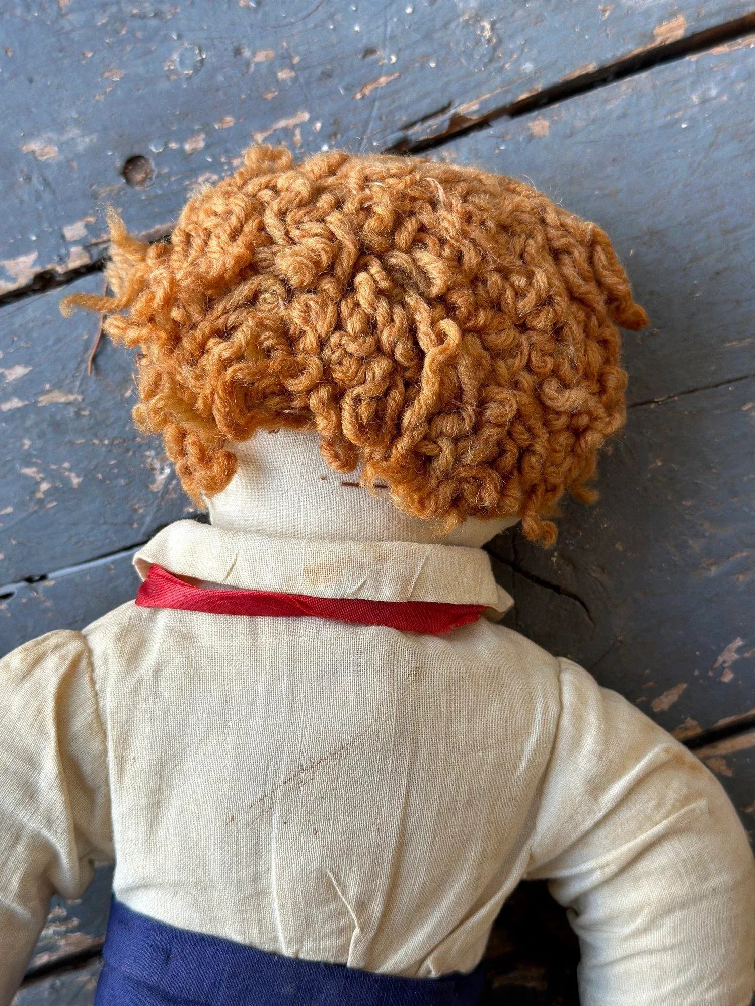 Antique Clothed Cotton Rag Doll With Embroidered Face, Circa Early 20th Century - 12
