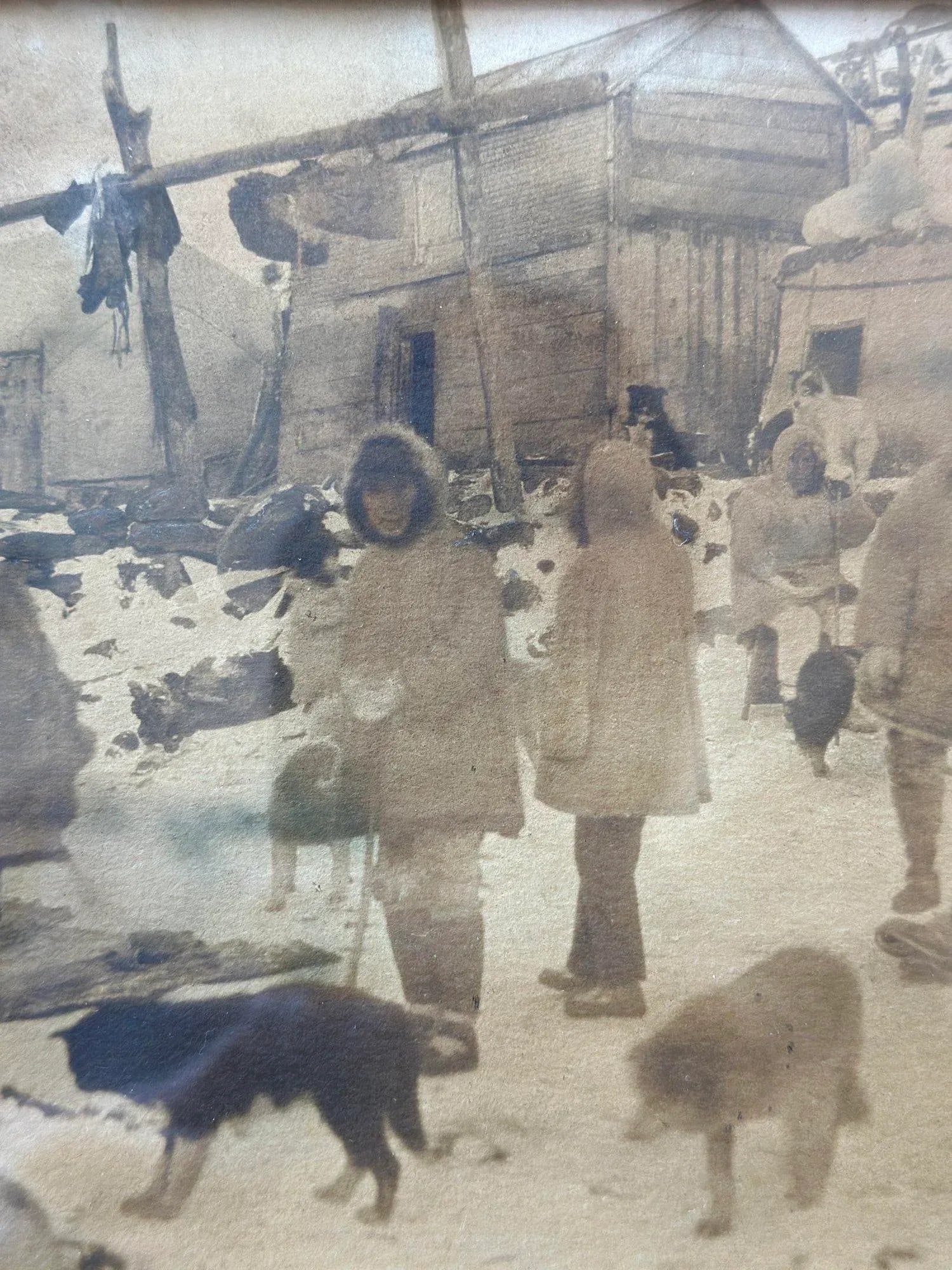 Antique Photograph of a First Nations Village on Little Diomede Island, Alaska, Circa 1923 - 10