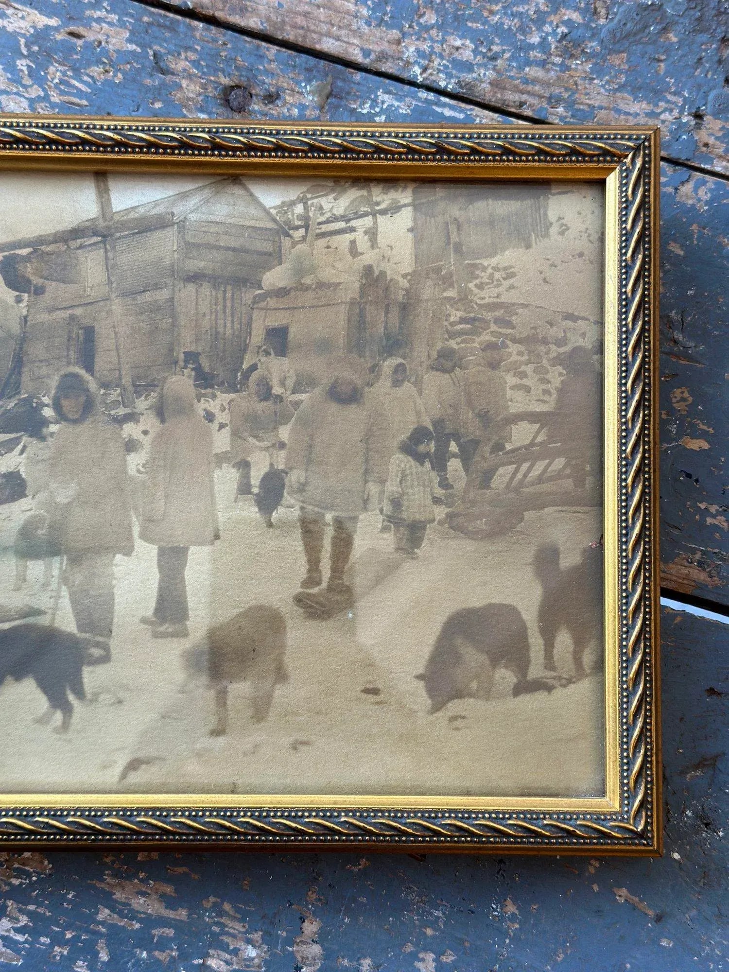 Antique Photograph of a First Nations Village on Little Diomede Island, Alaska, Circa 1923 - 7