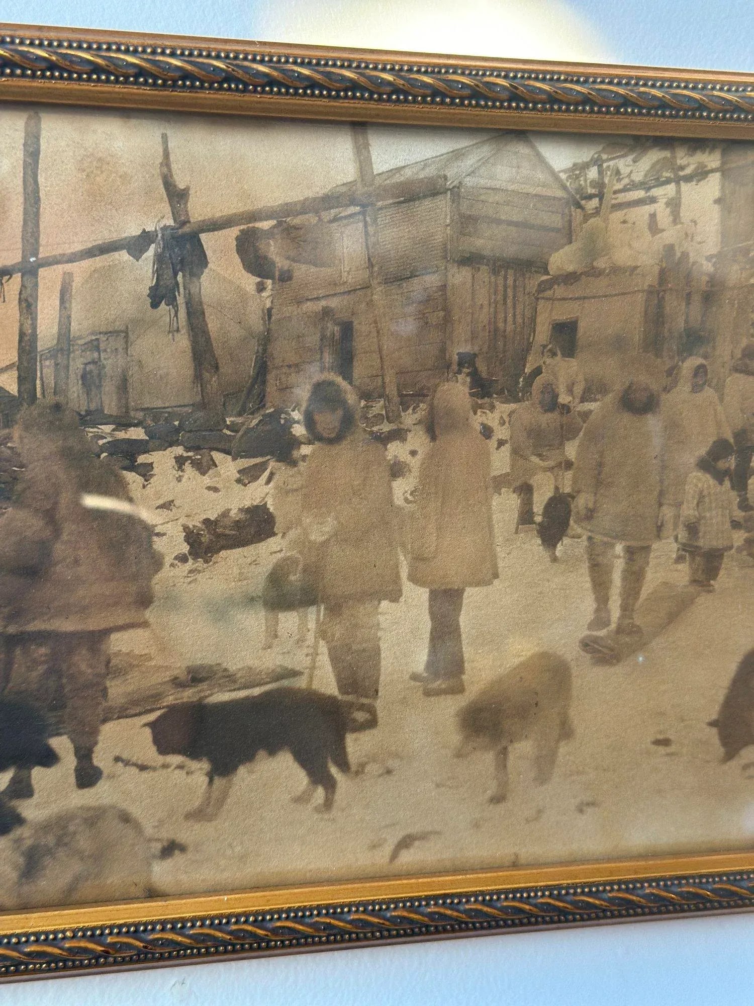 Antique Photograph of a First Nations Village on Little Diomede Island, Alaska, Circa 1923 - 8