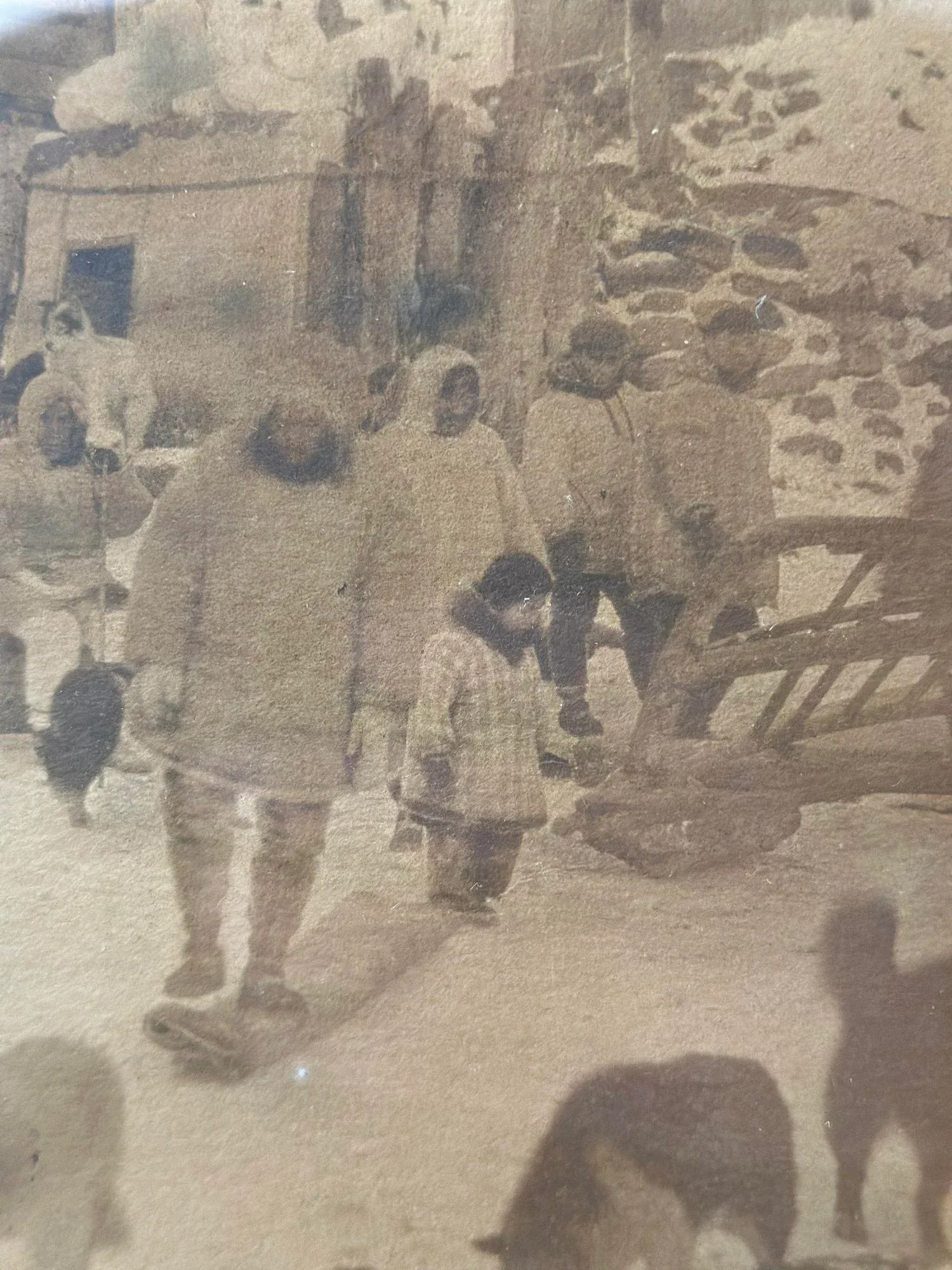 Antique Photograph of a First Nations Village on Little Diomede Island, Alaska, Circa 1923 - 9