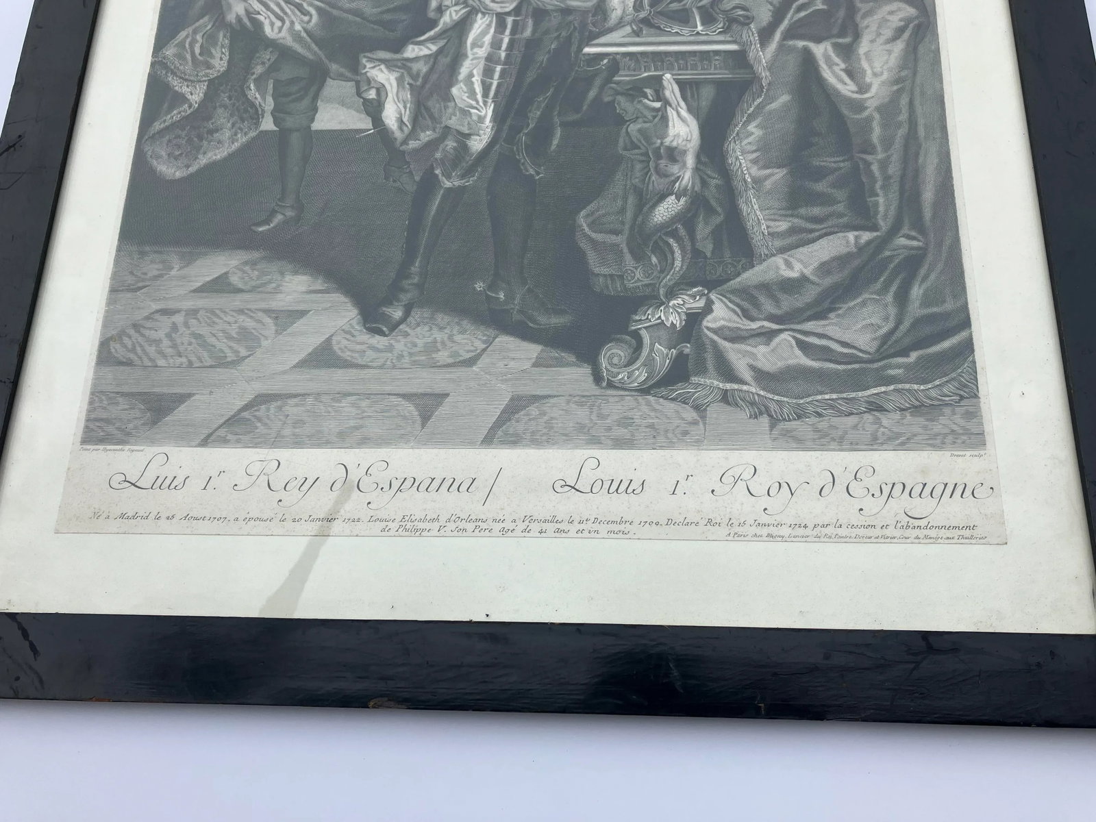 18th Century French Etching: Portrait of Louis 1 of Spain - 2