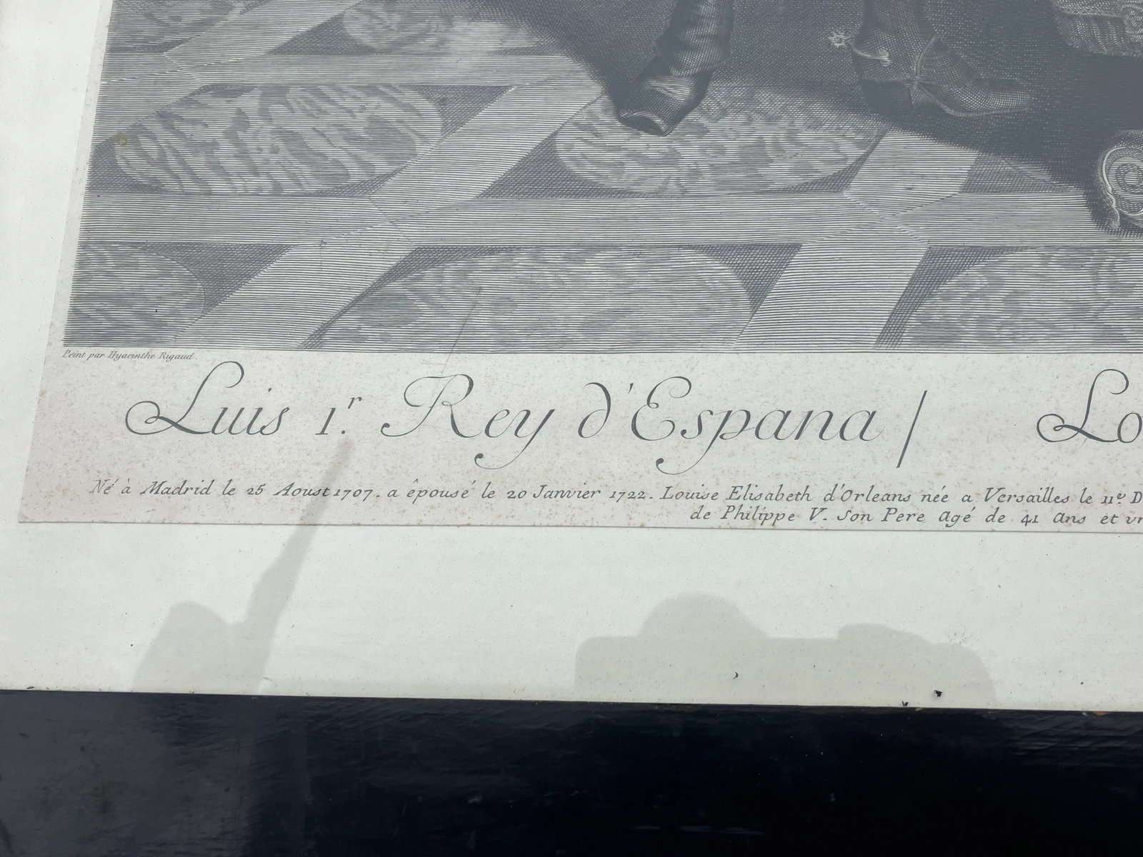 18th Century French Etching: Portrait of Louis 1 of Spain - 3