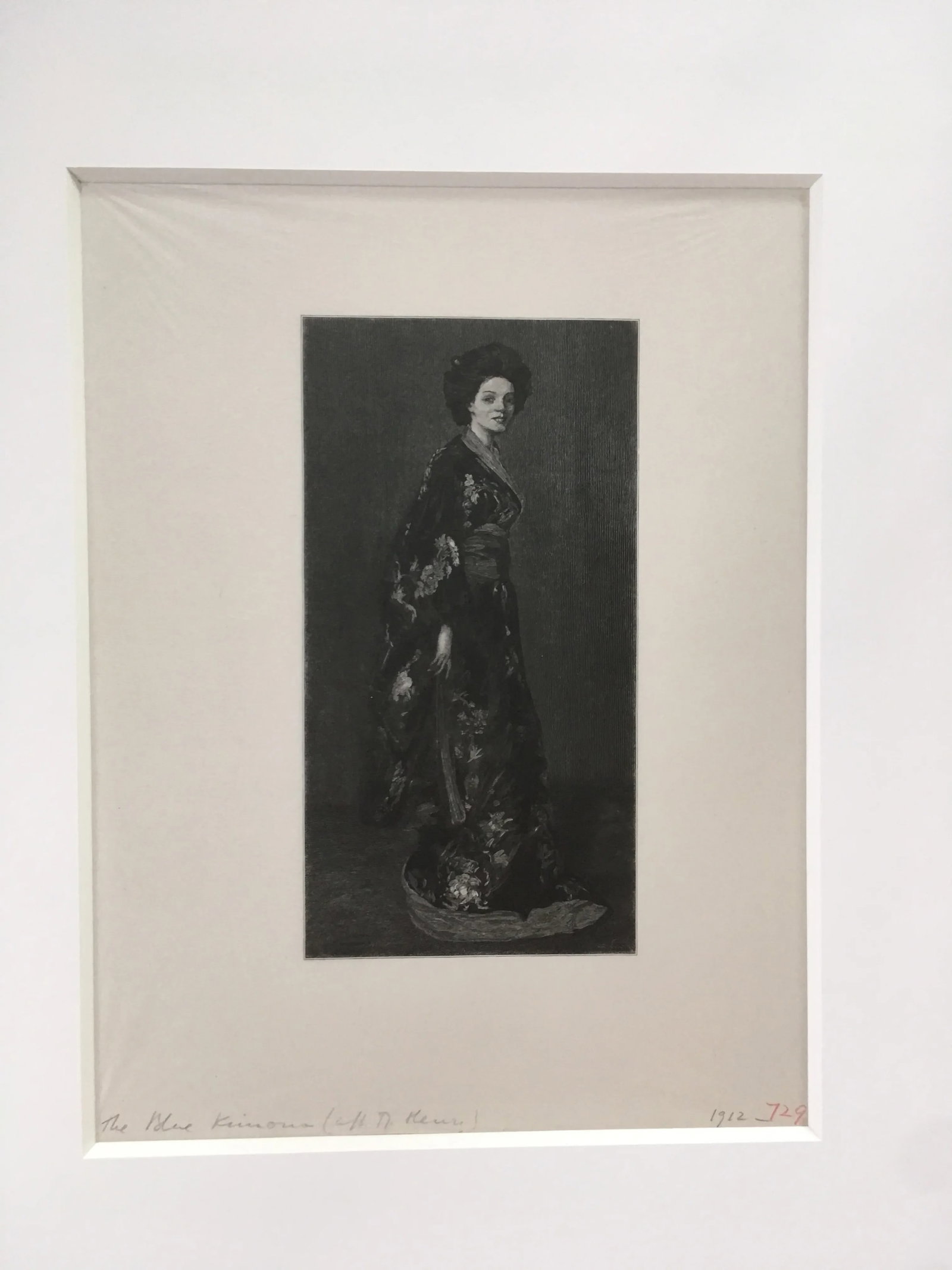 Antique 1912 "The Blue Kimono" Wood Engraving Print by Henry Wolf - 9