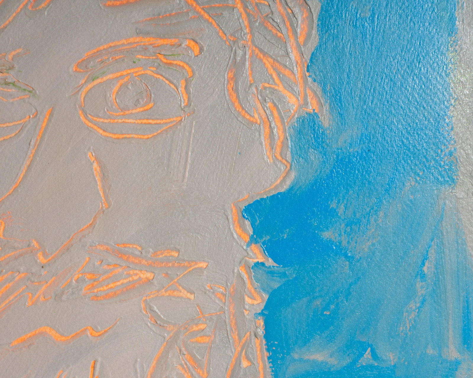 1986 "Artist Growing Out of the Ground" Abstract Acrylic Self Portrait Painting by Harry Hilson - 4