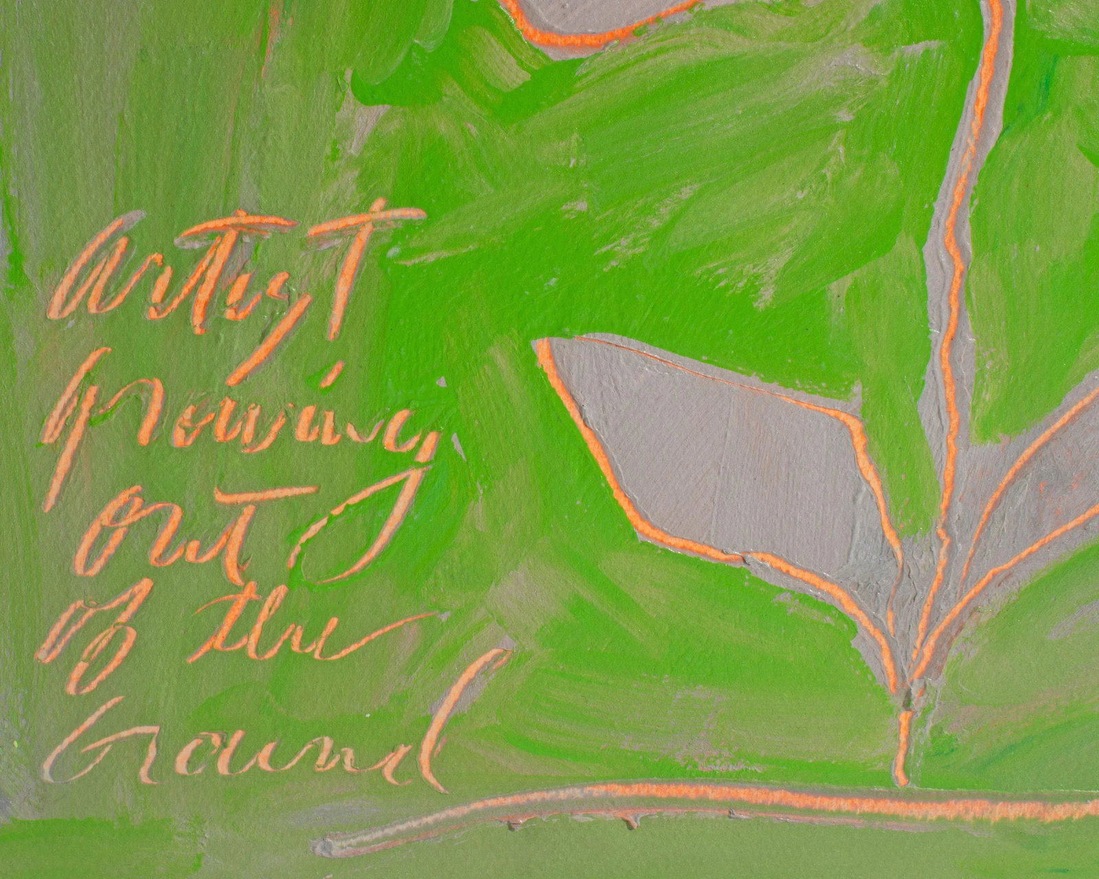 1986 "Artist Growing Out of the Ground" Abstract Acrylic Self Portrait Painting by Harry Hilson - 5