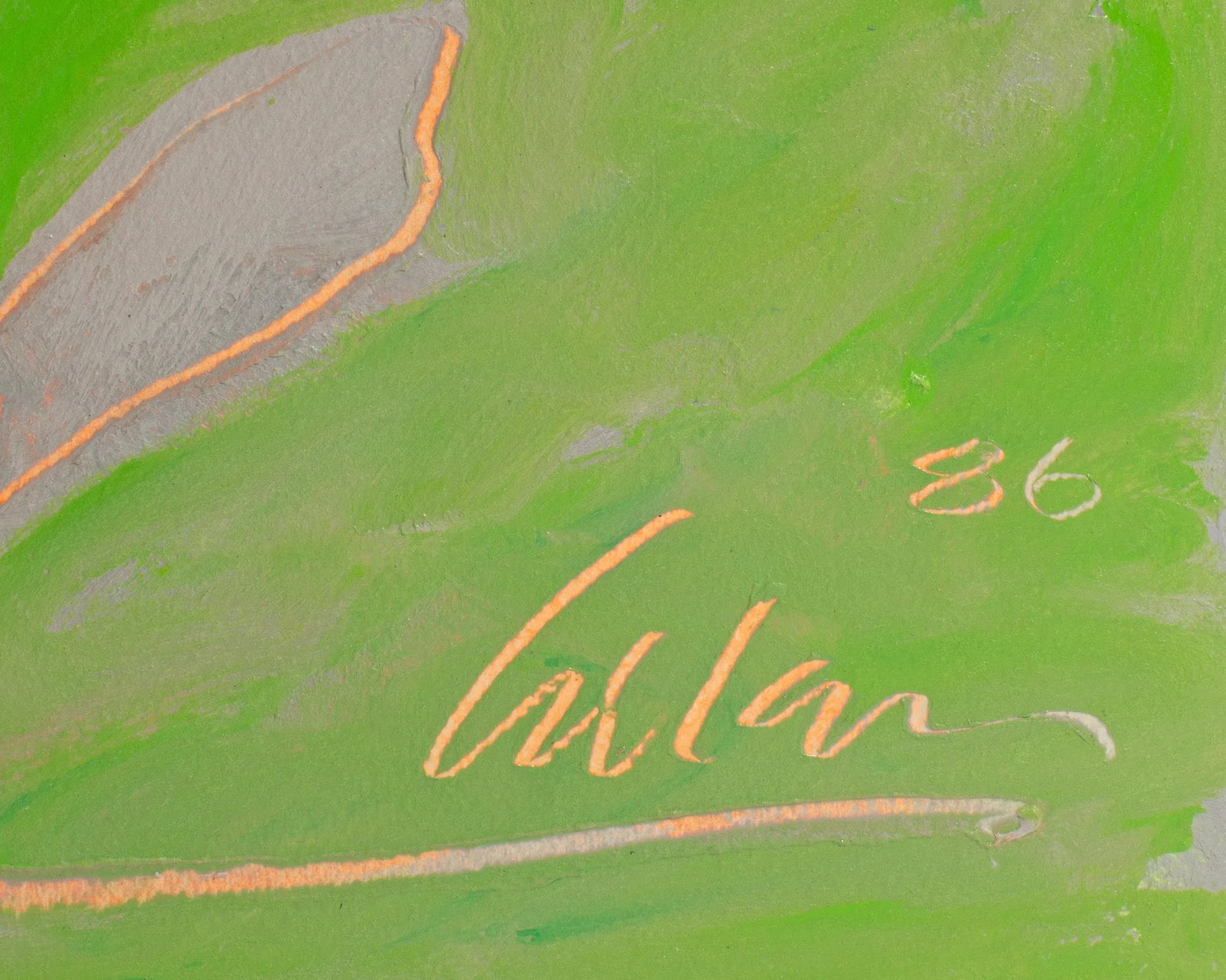 1986 "Artist Growing Out of the Ground" Abstract Acrylic Self Portrait Painting by Harry Hilson - 7