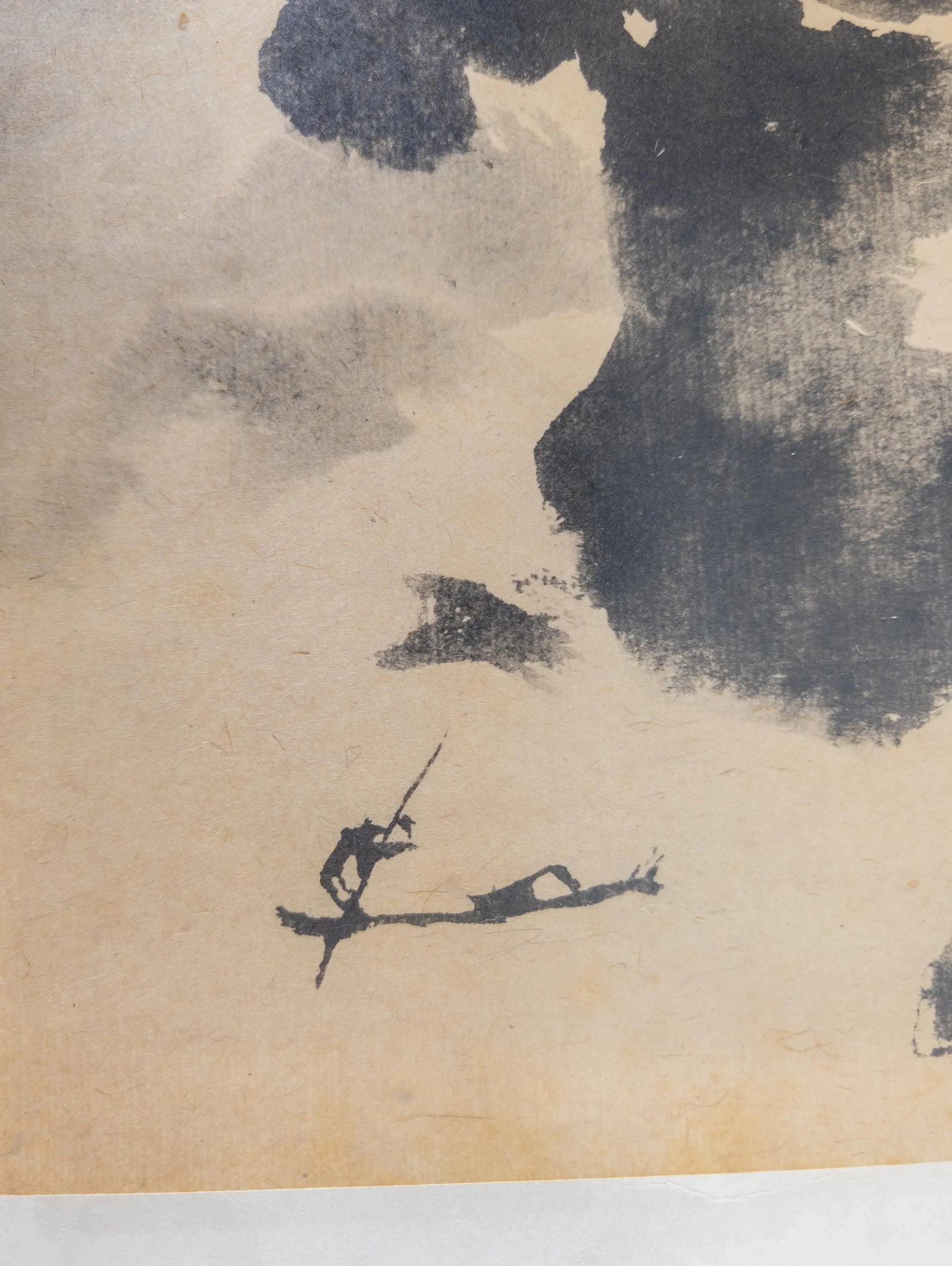 19th Century Chinese or Japanese Abstract Watercolor Ink Wash Painting - 7