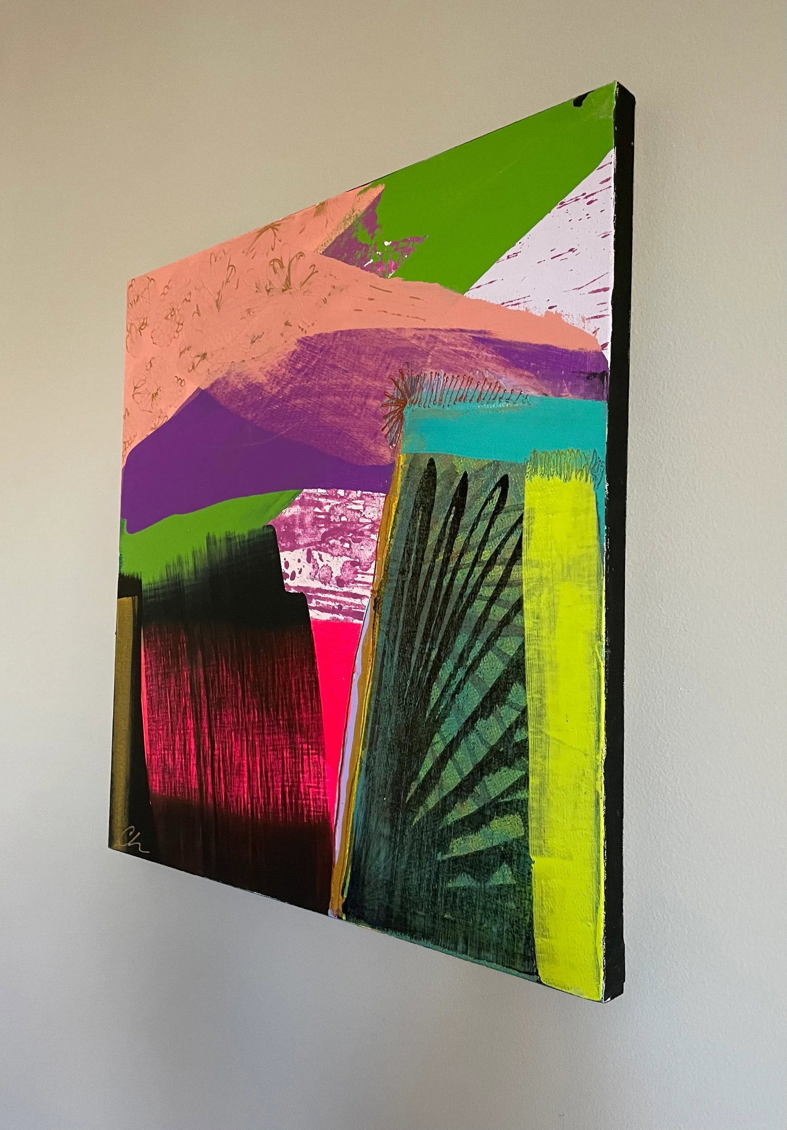 "Sightings" Original Abstract Acrylic Painting on Canvas by Cathe Hendrick - 3