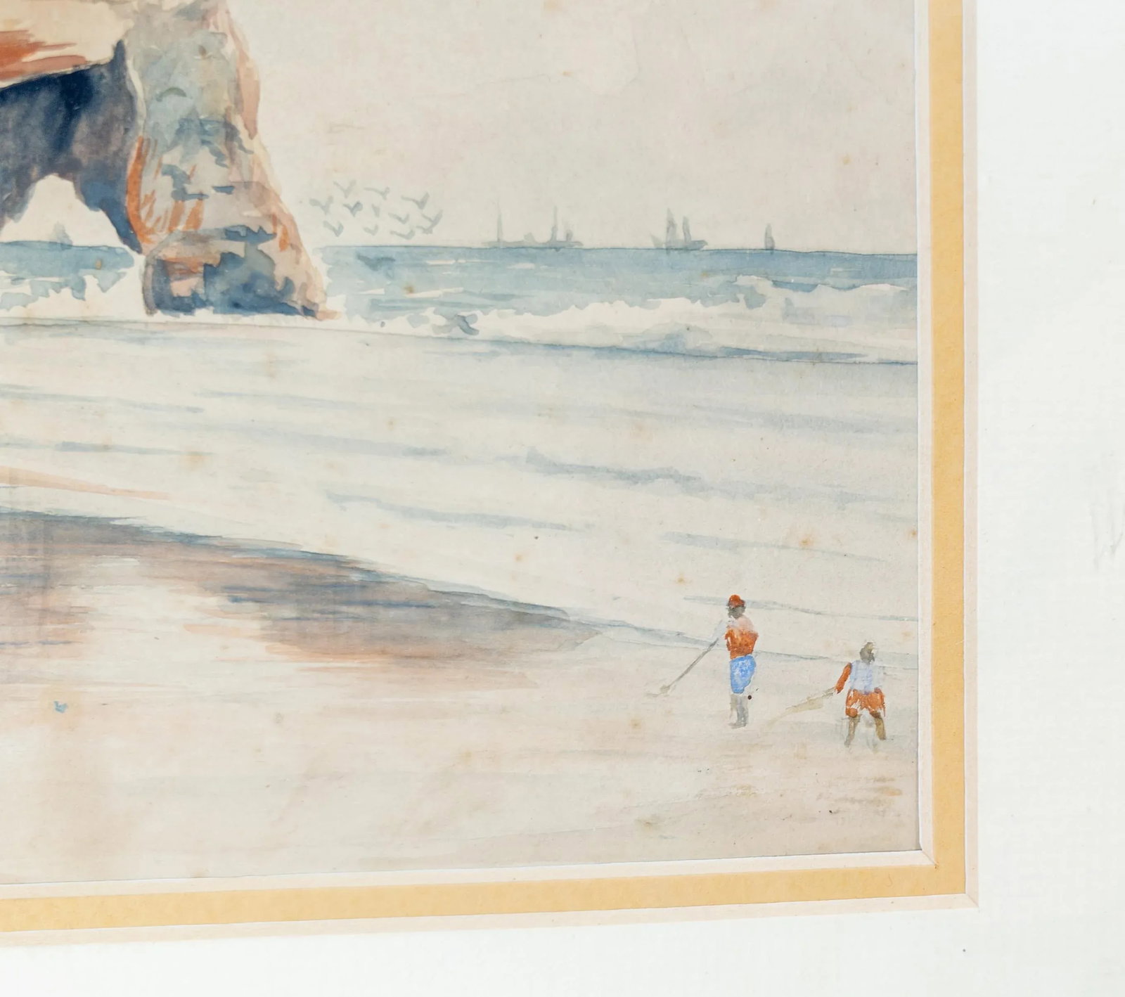 1900's English Watercolor Landscape Painting of Marsden Rock Signed Stevenson - 6