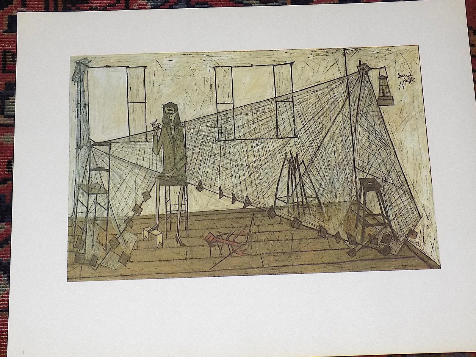 Vintage Signed/Dated Mid 20th Century Modern Bernard Buffet Large Folio Lithographs - Set of 5 - 5