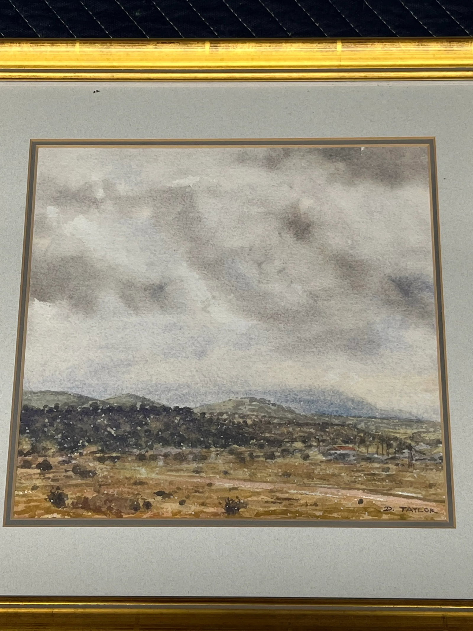 Late 20th Century Watercolor Prairie Landscape Painting by D. Taylor - 2