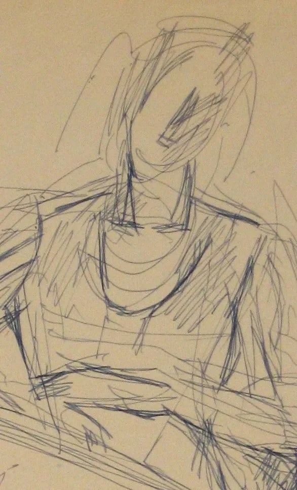 Jennings Tofel Ink on Paper Portrait - 2