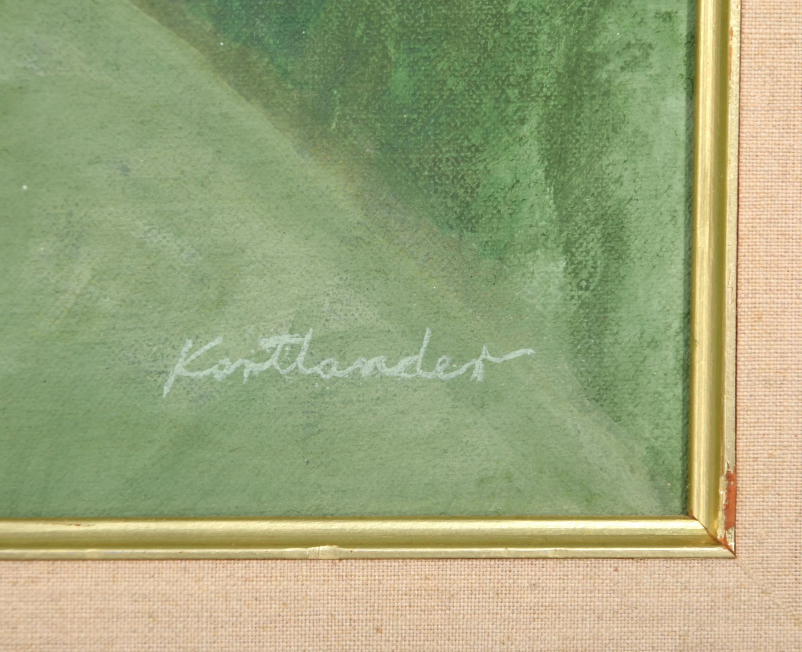 Original Signed William Kortlander Large Landscape of Green Trees Painting - 5