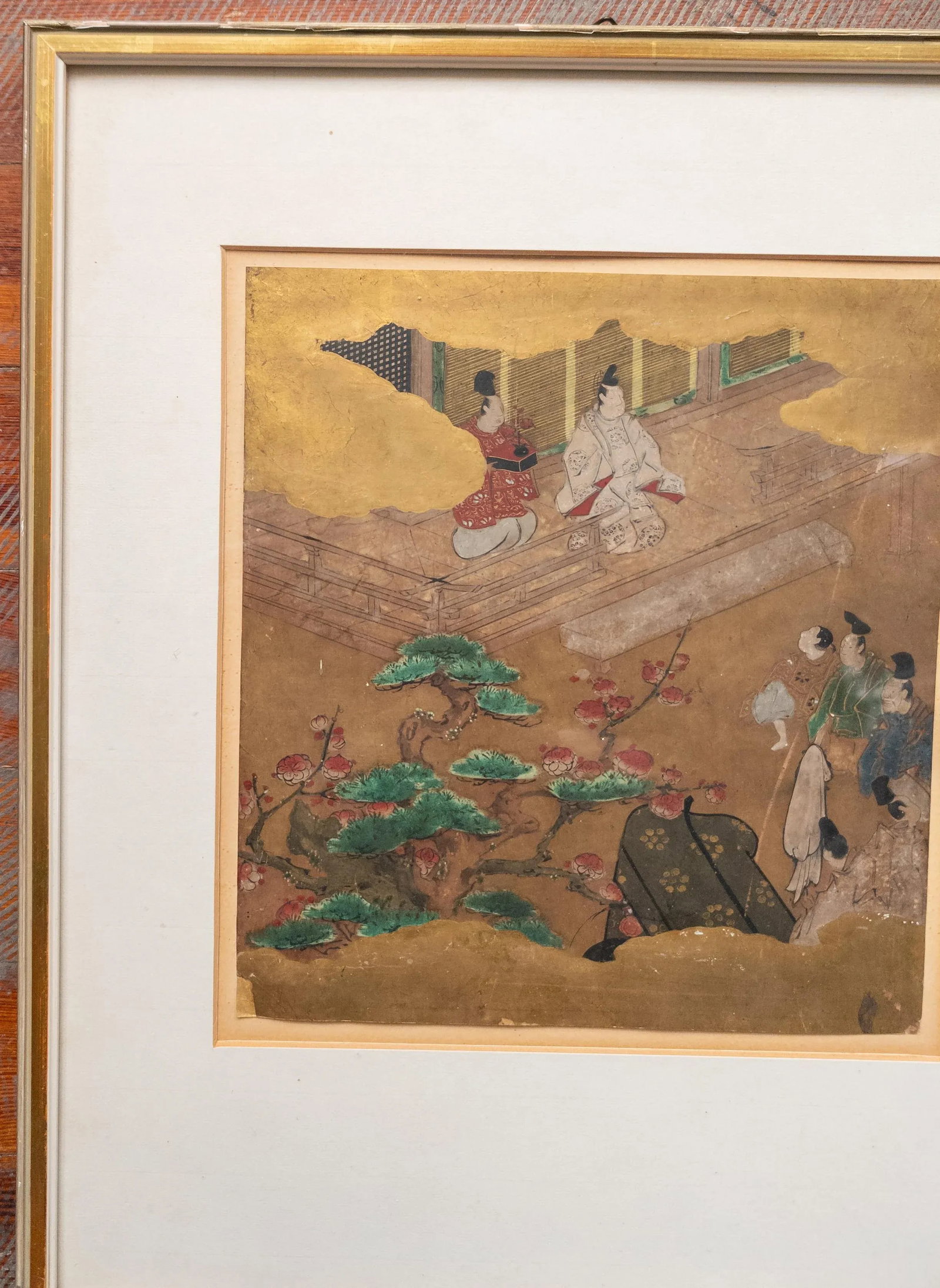 19th Century Japanese Late Edo Period Watercolor Painting With Figures - 3
