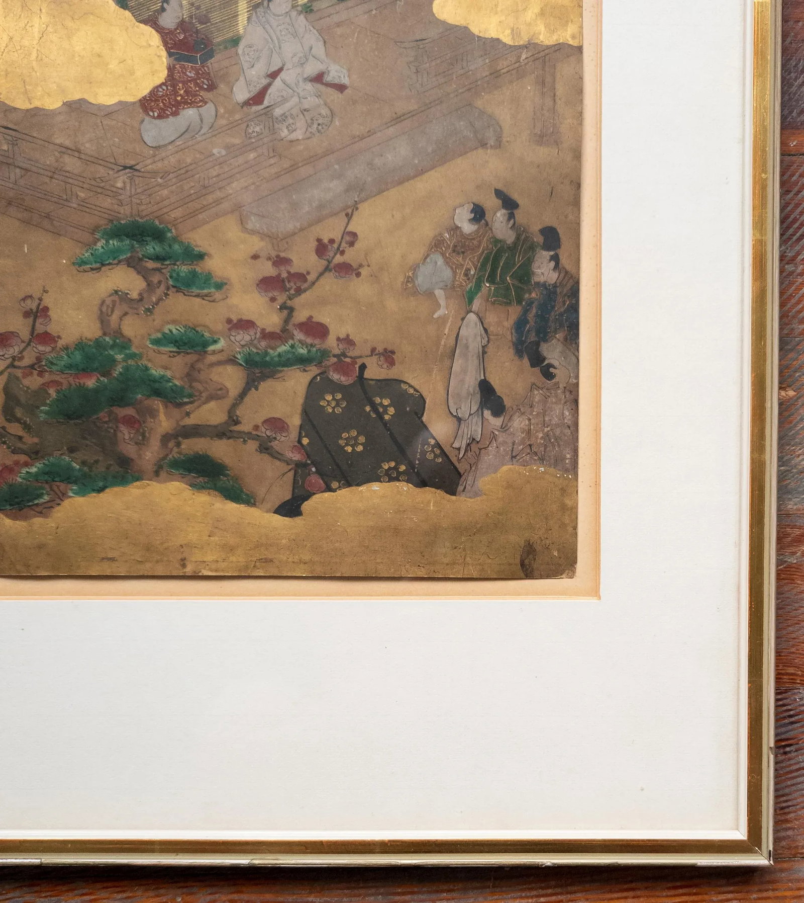 19th Century Japanese Late Edo Period Watercolor Painting With Figures - 5